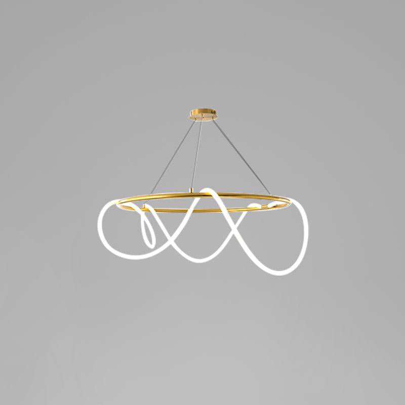 Lustra Chandelier Flexible Silicone Curve Modern Elegant - Letslighting