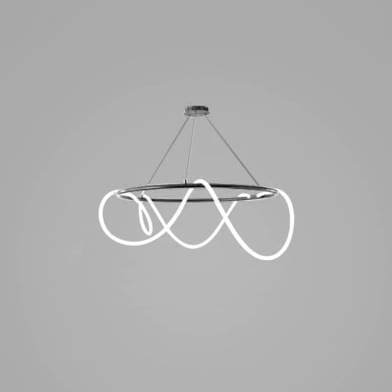 Lustra Chandelier Flexible Silicone Curve Modern Elegant - Letslighting