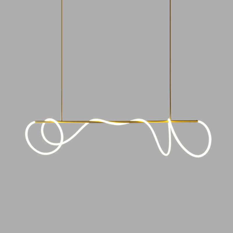 Lustra Chandelier Flexible Silicone Curve Modern Elegant - Letslighting
