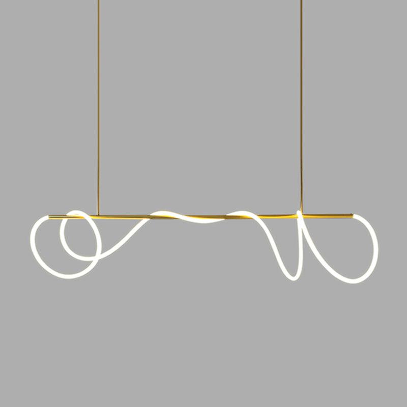 Lustra Chandelier Flexible Silicone Curve Modern Elegant - Letslighting