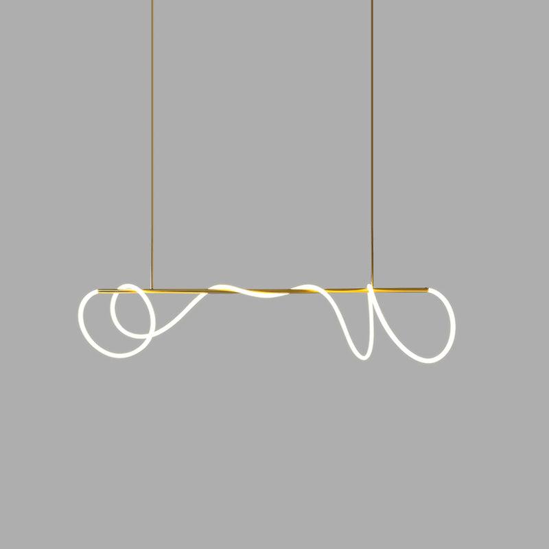 Lustra Chandelier Flexible Silicone Curve Modern Elegant - Letslighting