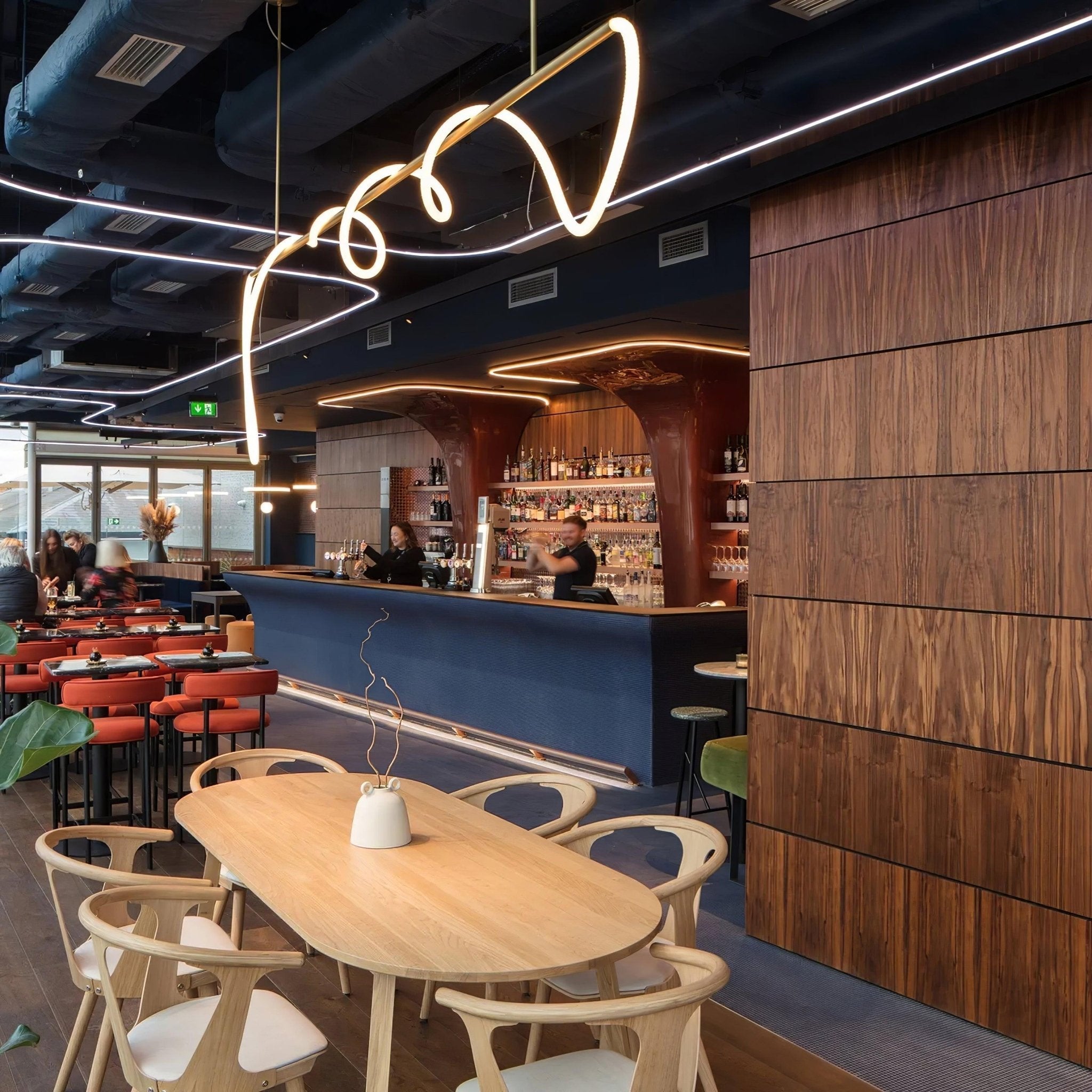 Lustra Chandelier Flexible Silicone Curve Modern Elegant - Letslighting