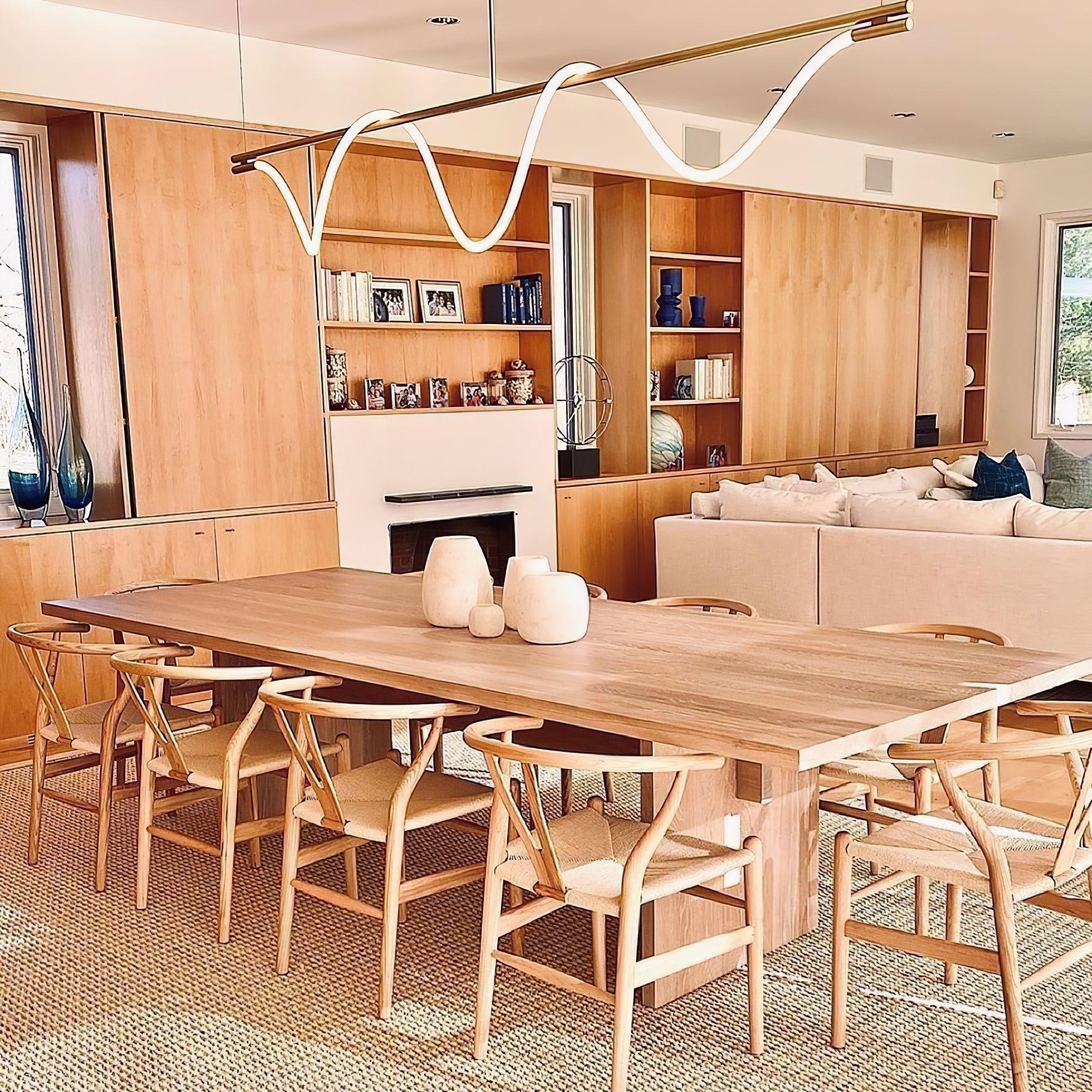 Lustra Chandelier Flexible Silicone Curve Modern Elegant - Letslighting