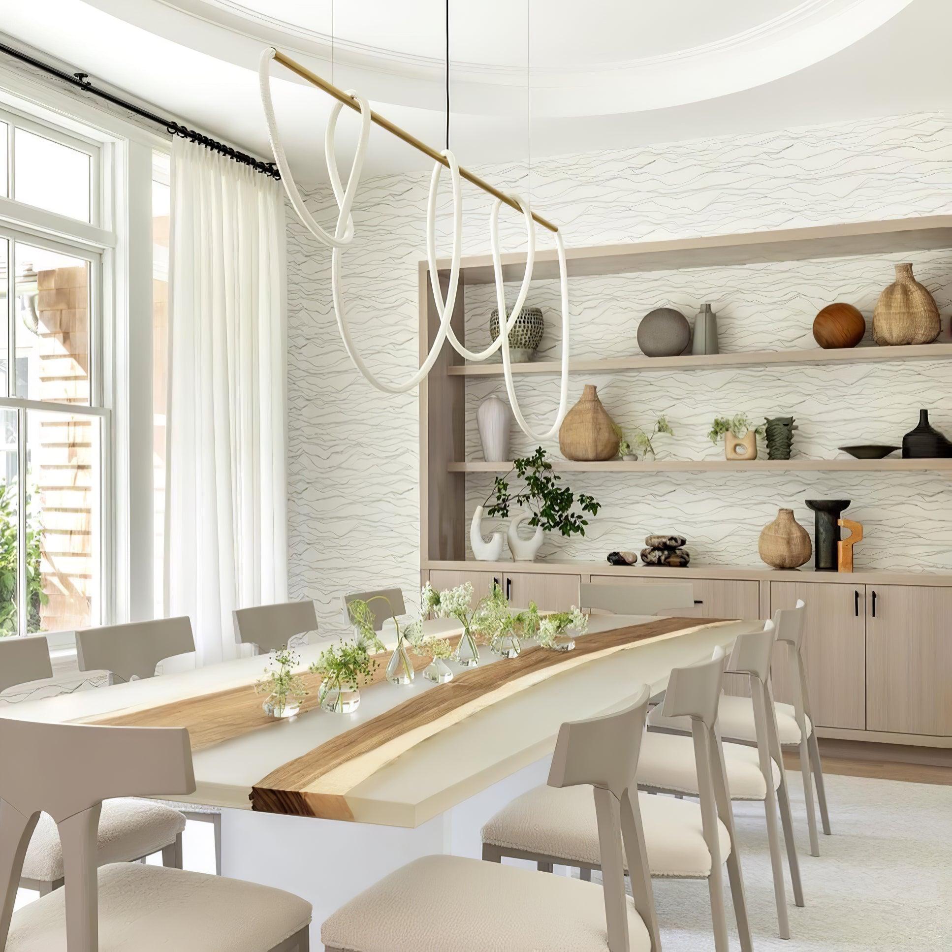 Lustra Chandelier Flexible Silicone Curve Modern Elegant - Letslighting