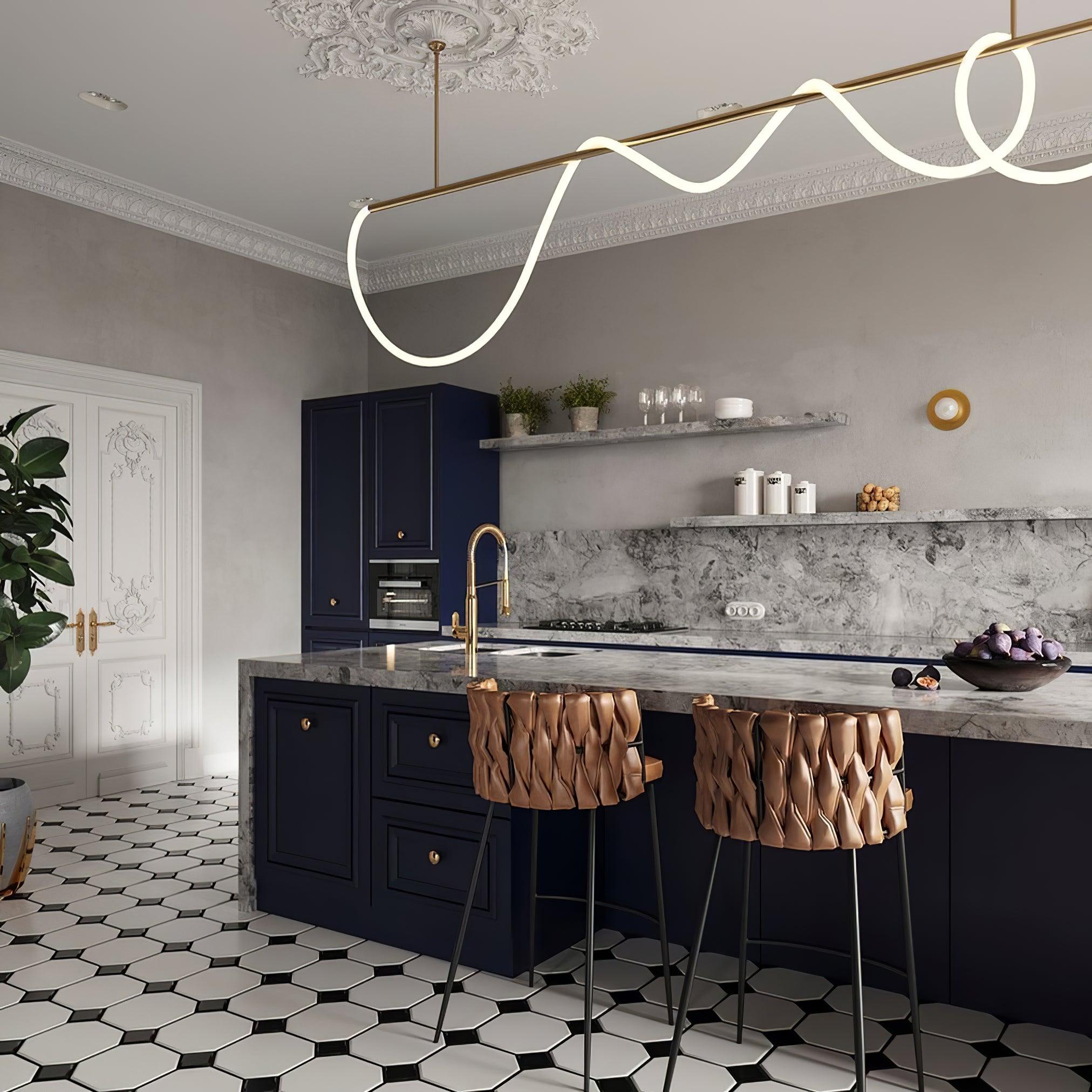 Lustra Chandelier Flexible Silicone Curve Modern Elegant - Letslighting