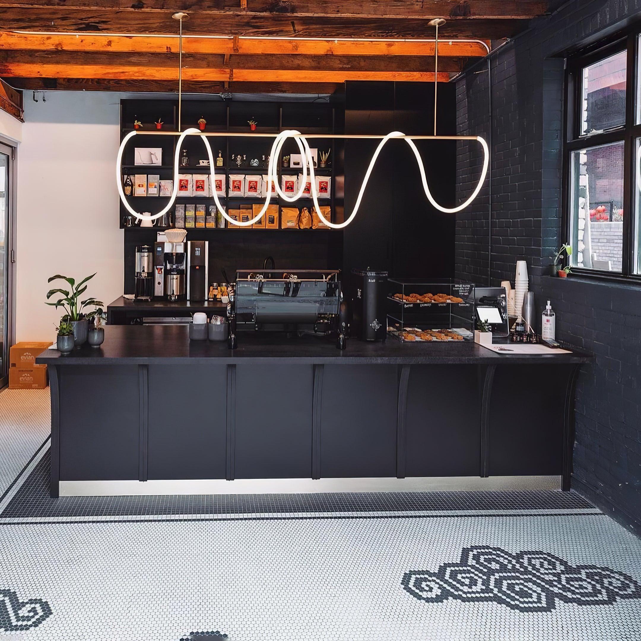 Lustra Chandelier Flexible Silicone Curve Modern Elegant - Letslighting