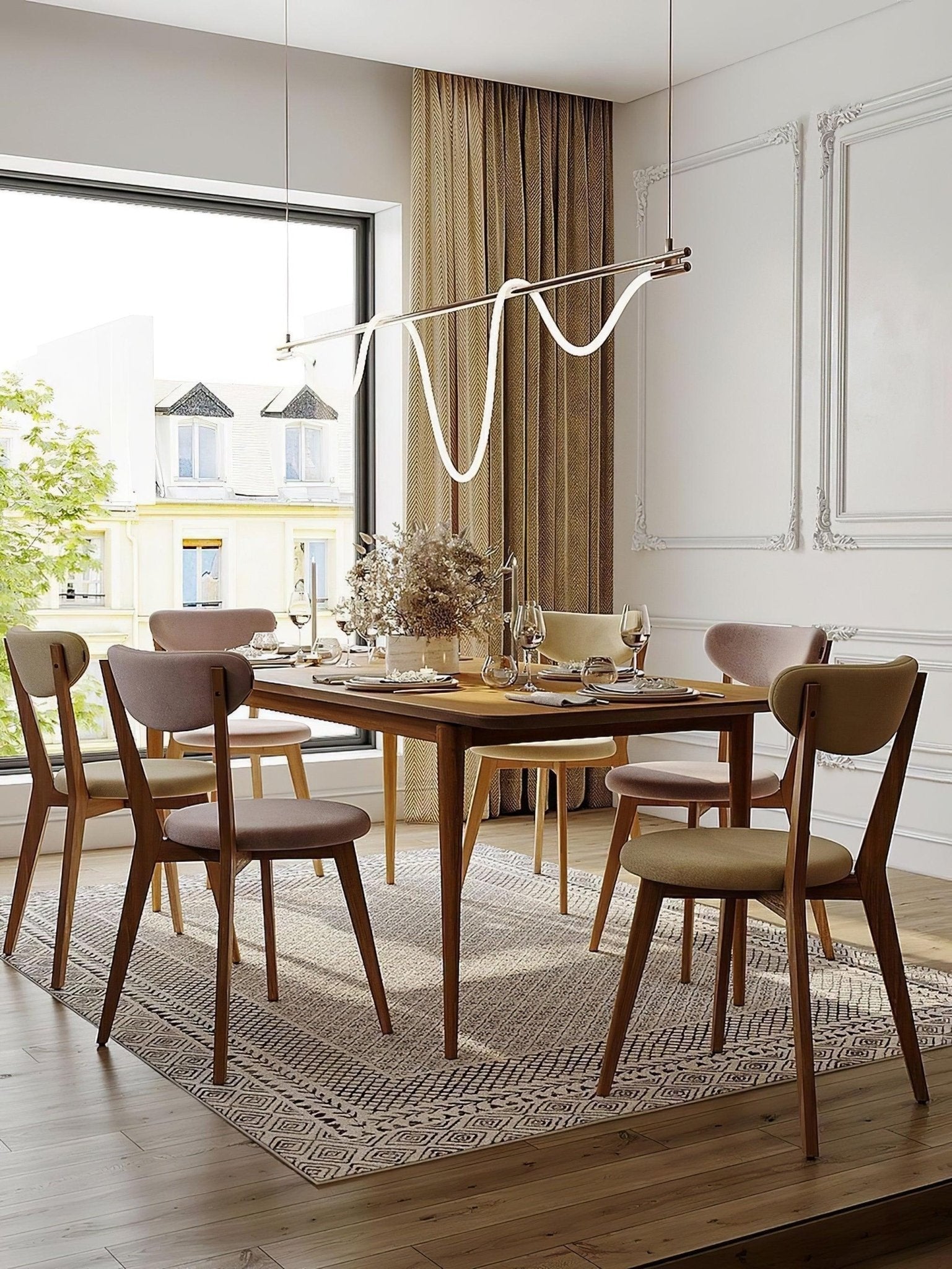 Lustra Chandelier Flexible Silicone Curve Modern Elegant - Letslighting