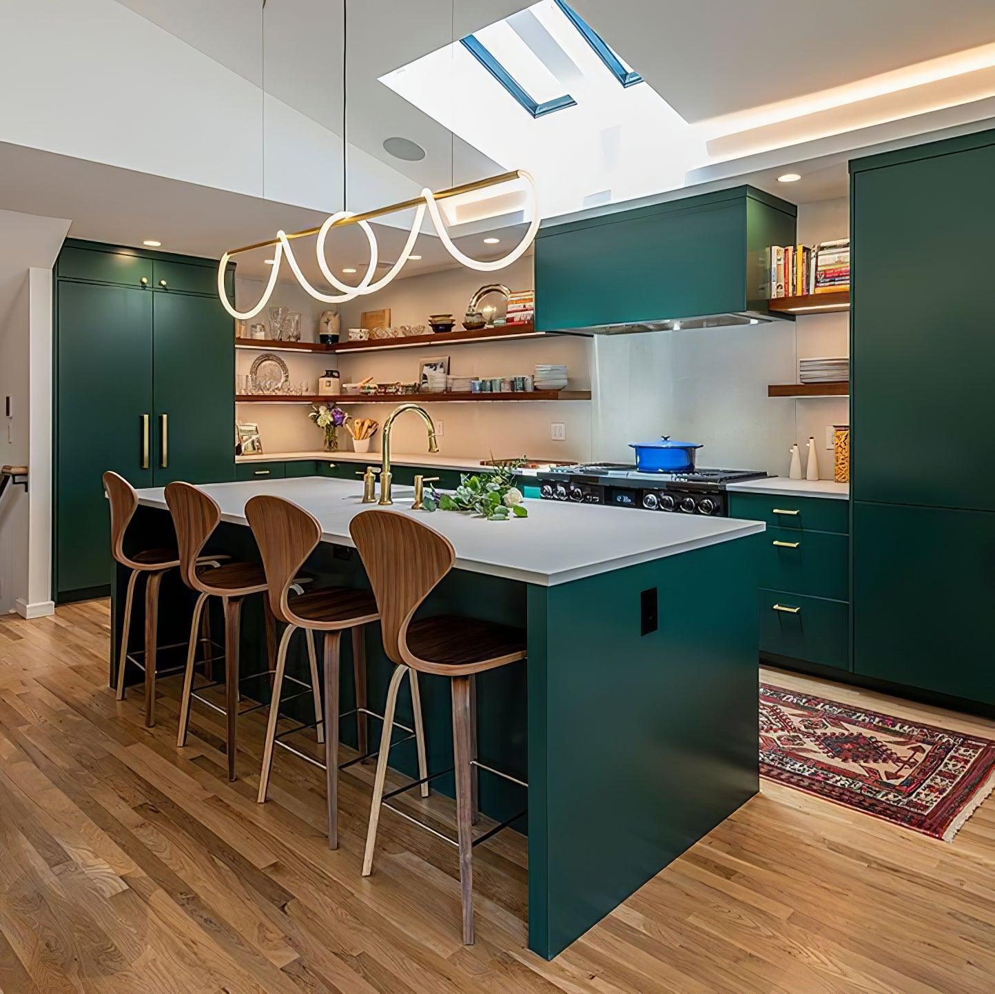 Lustra Chandelier Flexible Silicone Curve Modern Elegant - Letslighting