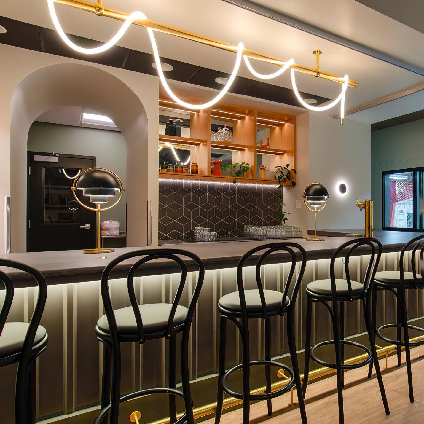 Lustra Chandelier Flexible Silicone Curve Modern Elegant - Letslighting