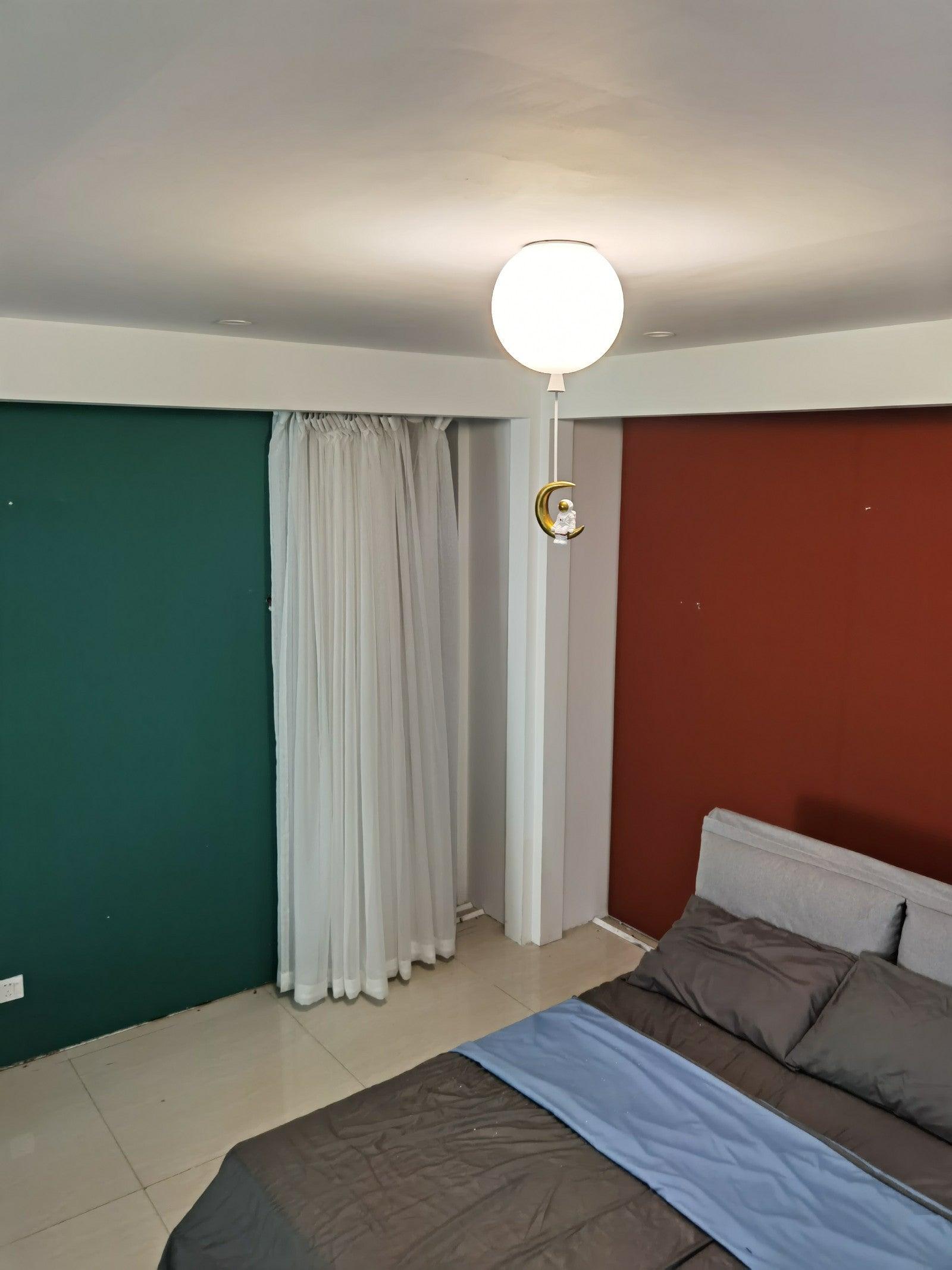 Solara Ceiling Light Acrylic Balloon Astronaut Playful Kids Room - Letslighting