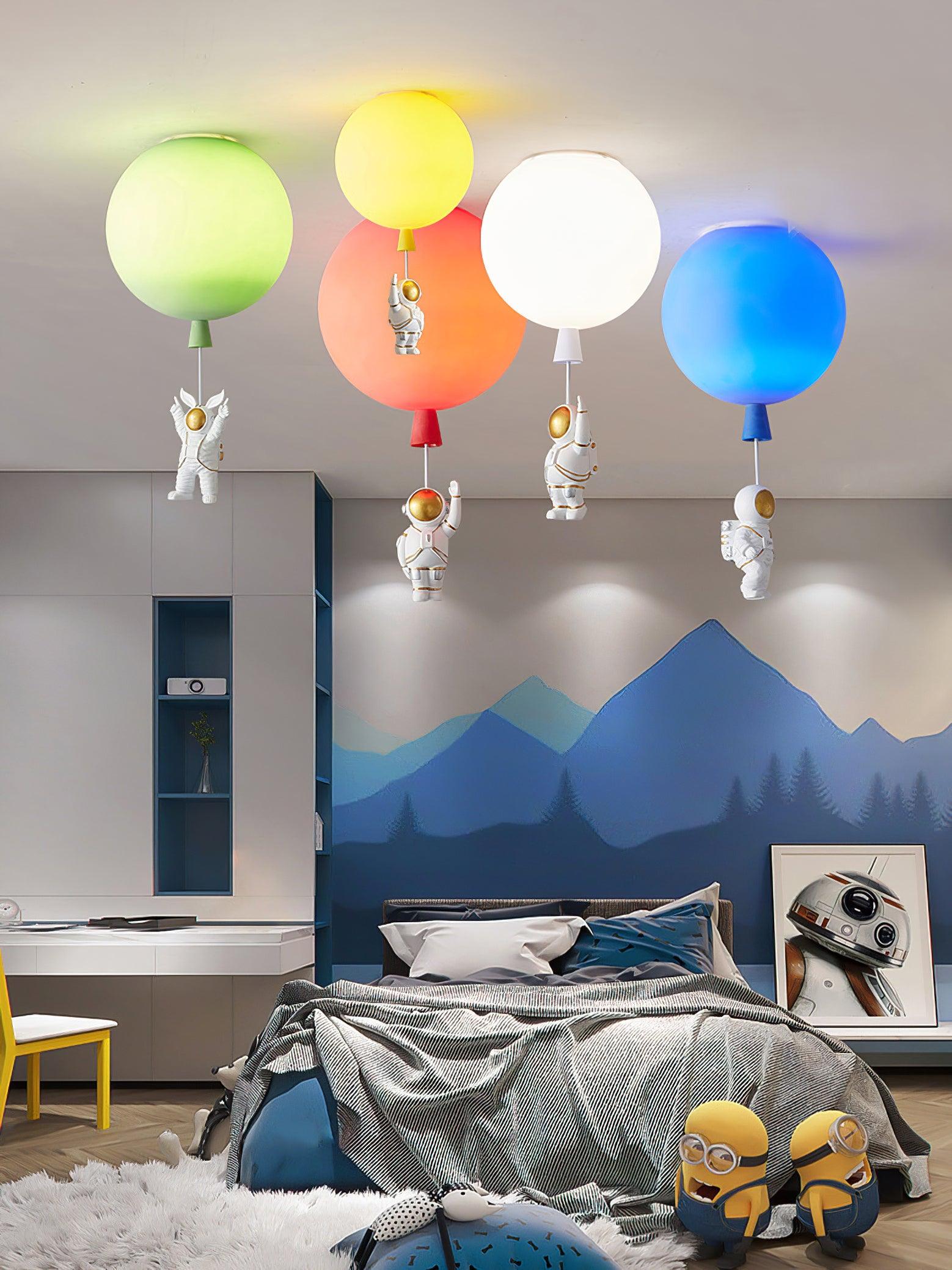 Solara Ceiling Light Acrylic Balloon Astronaut Playful Kids Room - Letslighting