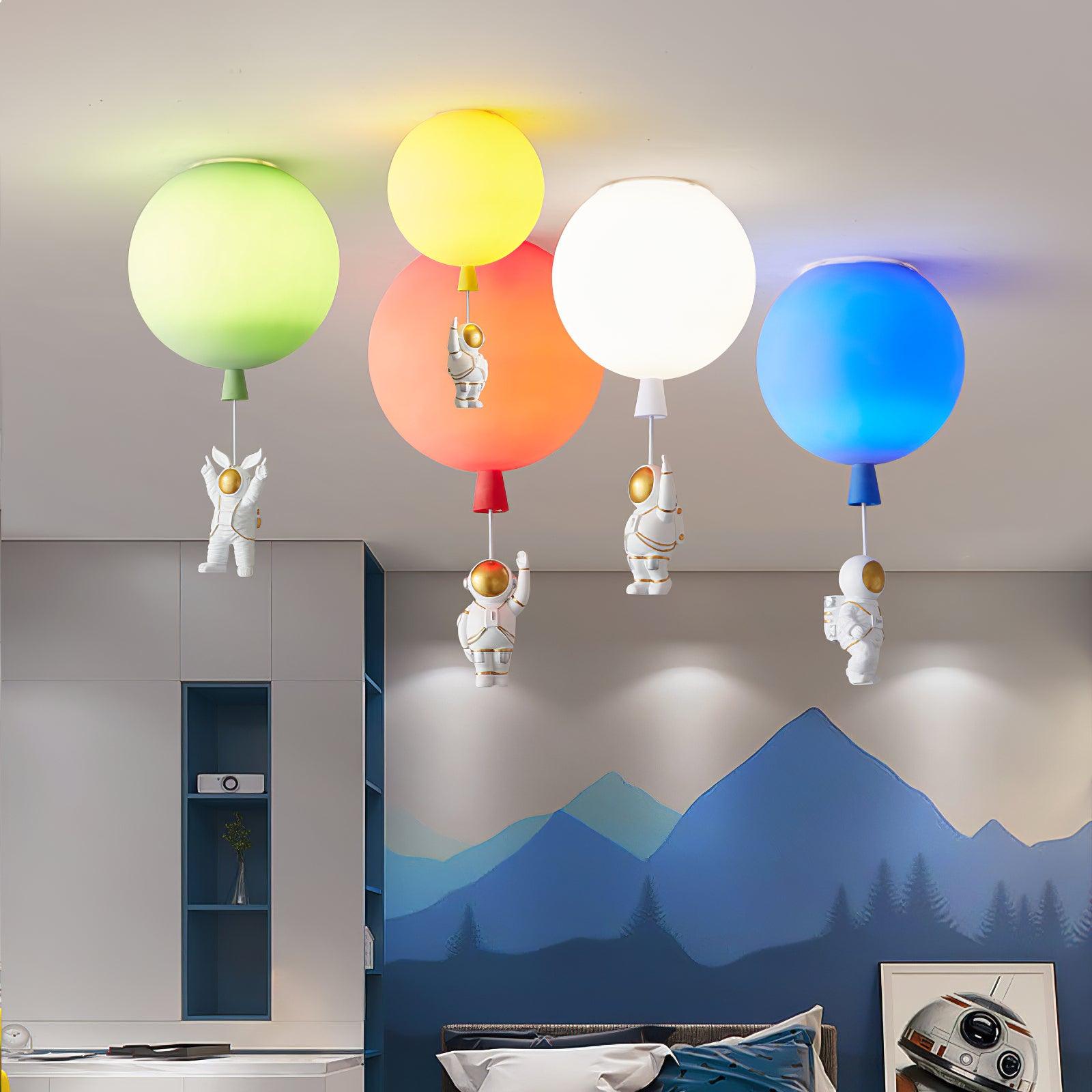 Solara Ceiling Light Acrylic Balloon Astronaut Playful Kids Room - Letslighting