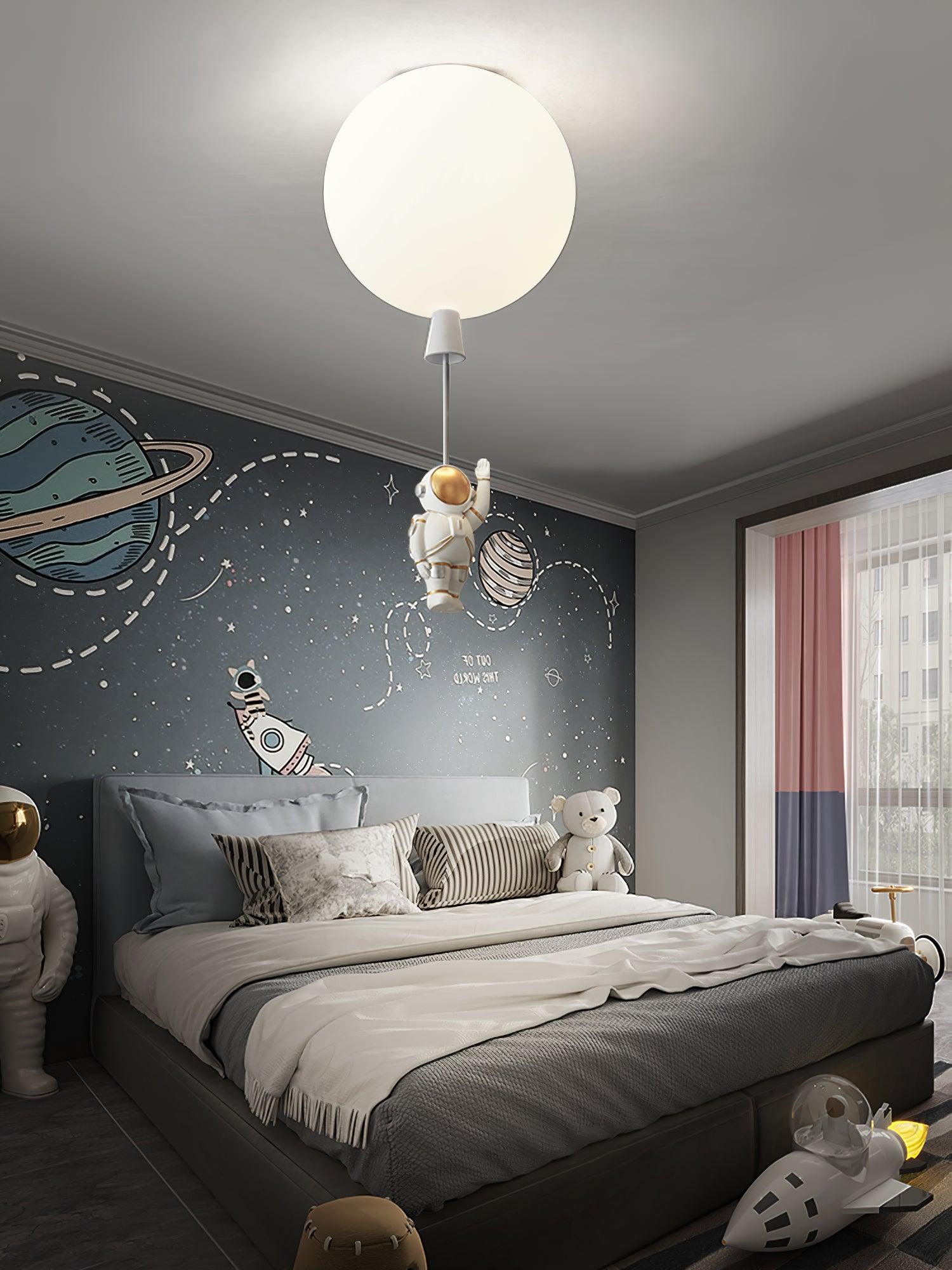 Solara Ceiling Light Acrylic Balloon Astronaut Playful Kids Room - Letslighting