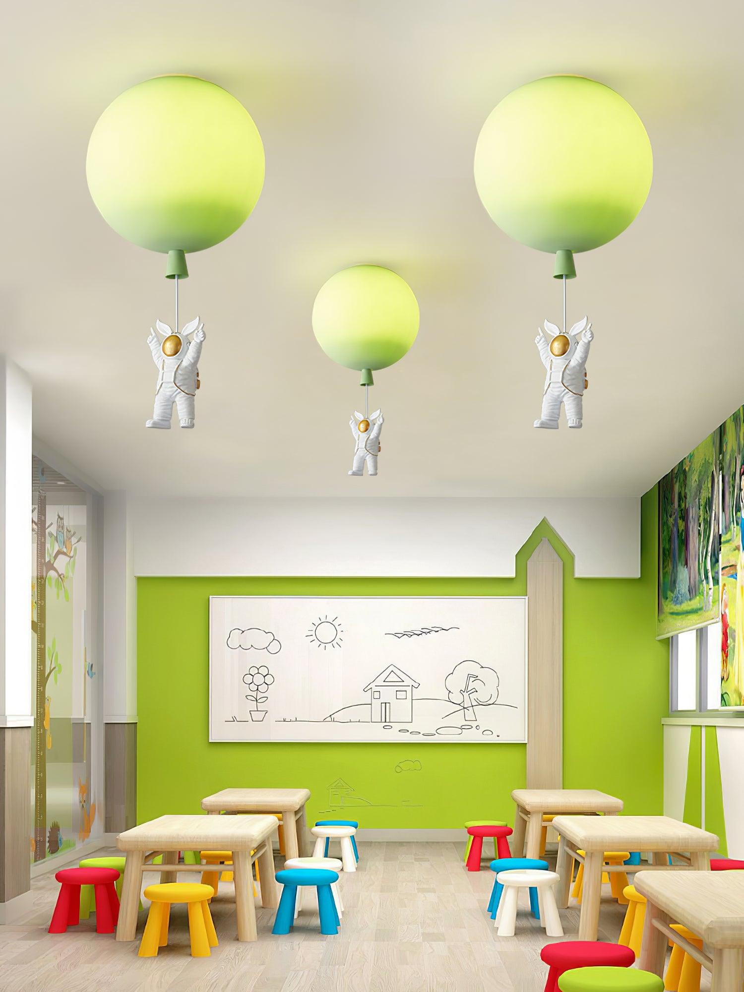 Solara Ceiling Light Acrylic Balloon Astronaut Playful Kids Room - Letslighting