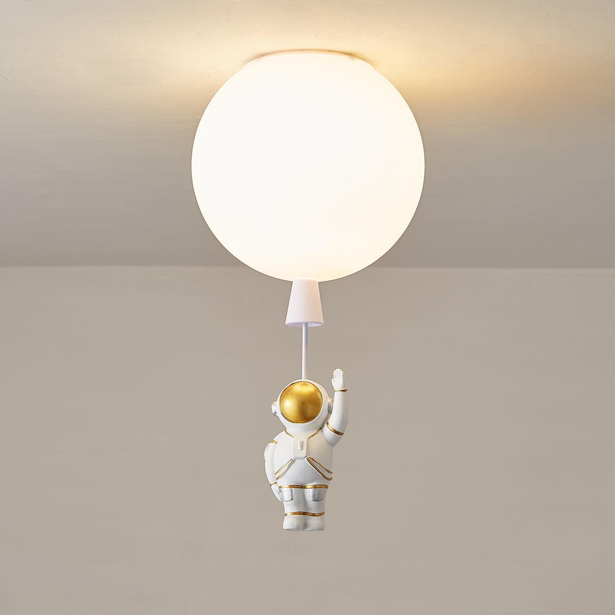 Solara Ceiling Light Acrylic Balloon Astronaut Playful Kids Room - Letslighting