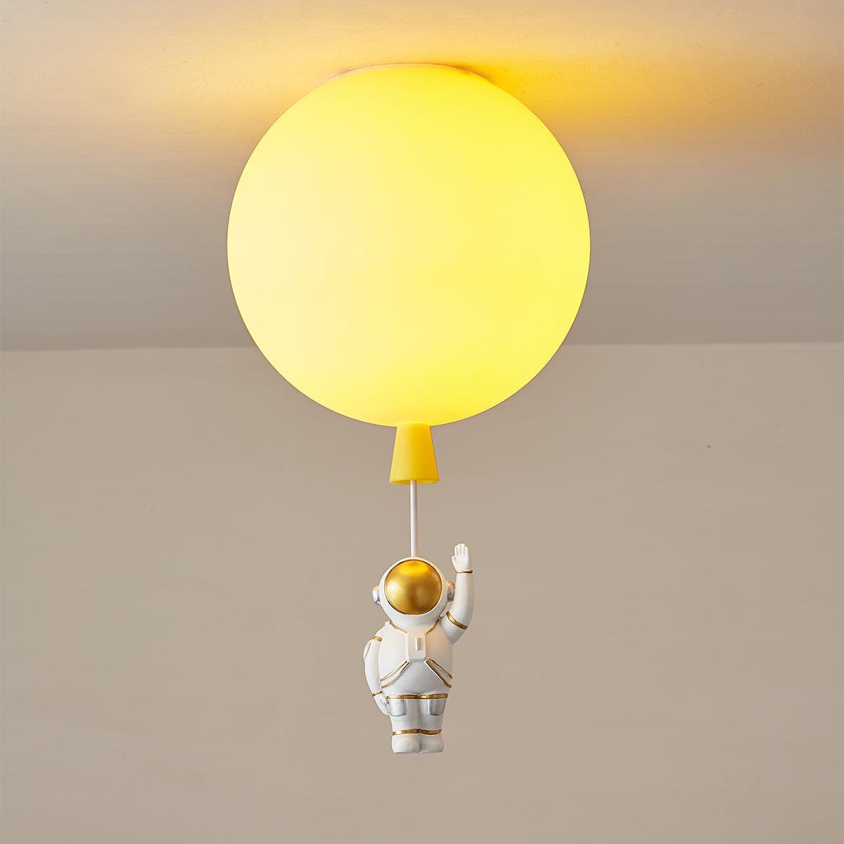 Solara Ceiling Light Acrylic Balloon Astronaut Playful Kids Room - Letslighting