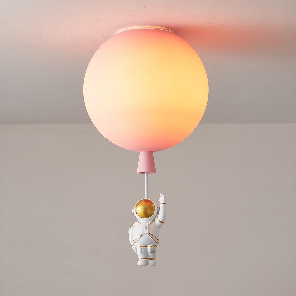 Solara Ceiling Light Acrylic Balloon Astronaut Playful Kids Room - Letslighting