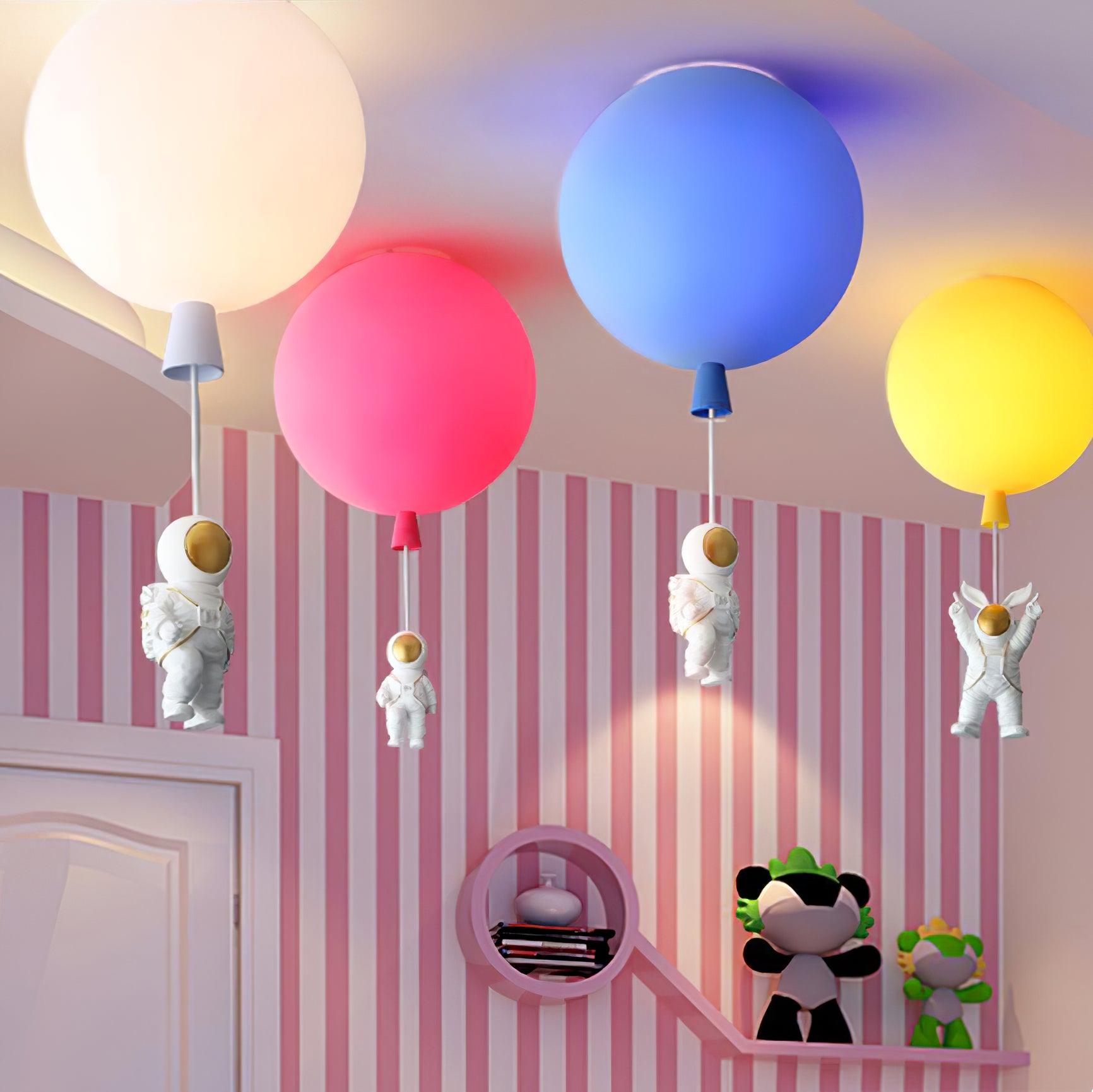Solara Ceiling Light Acrylic Balloon Astronaut Playful Kids Room - Letslighting