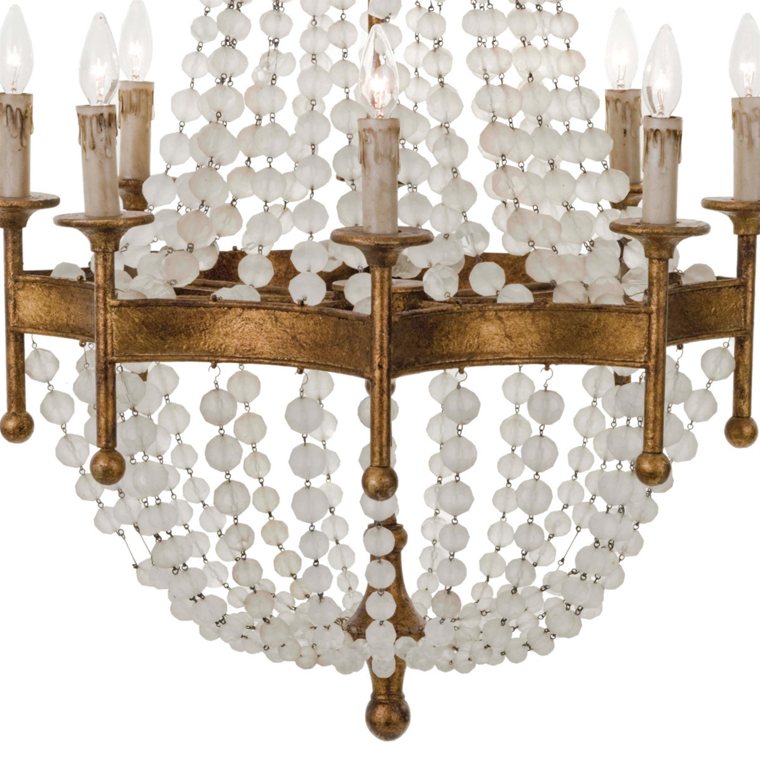 Zavela Postmodern Luxury Bead Crystal Chandelier - Lamp Copper