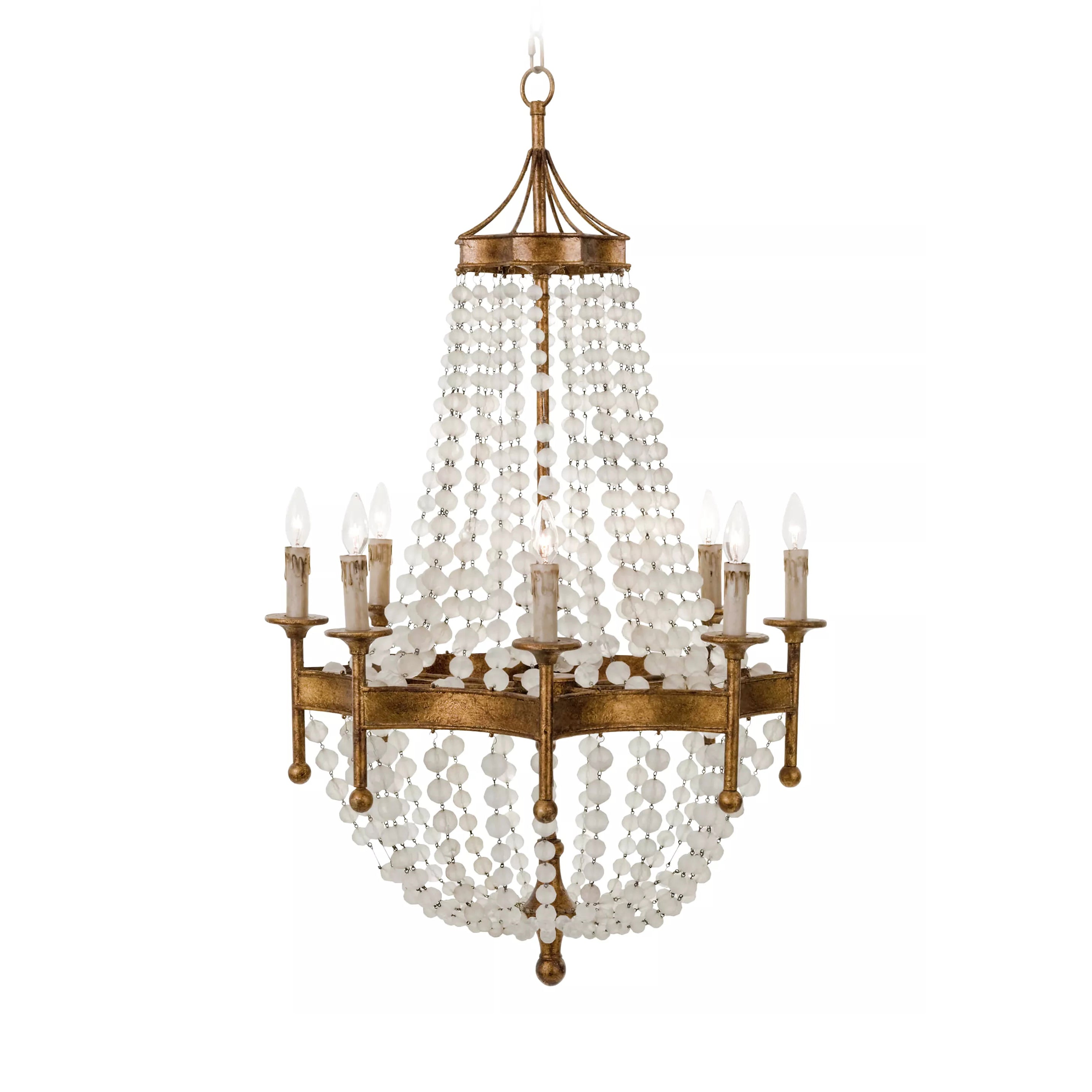 Zavela Postmodern Luxury Bead Crystal Chandelier - Lamp Copper