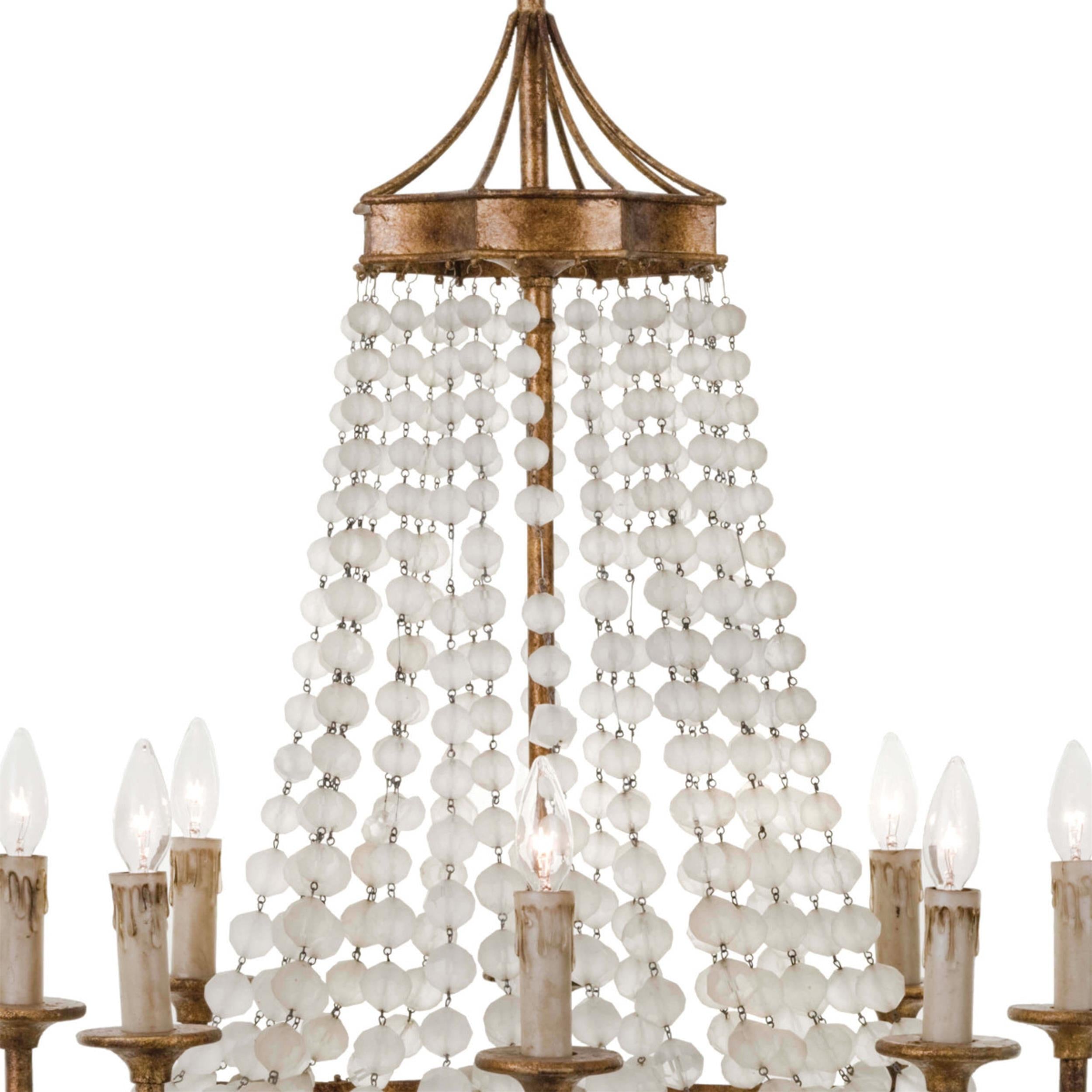 Zavela Postmodern Luxury Bead Crystal Chandelier - Lamp Copper