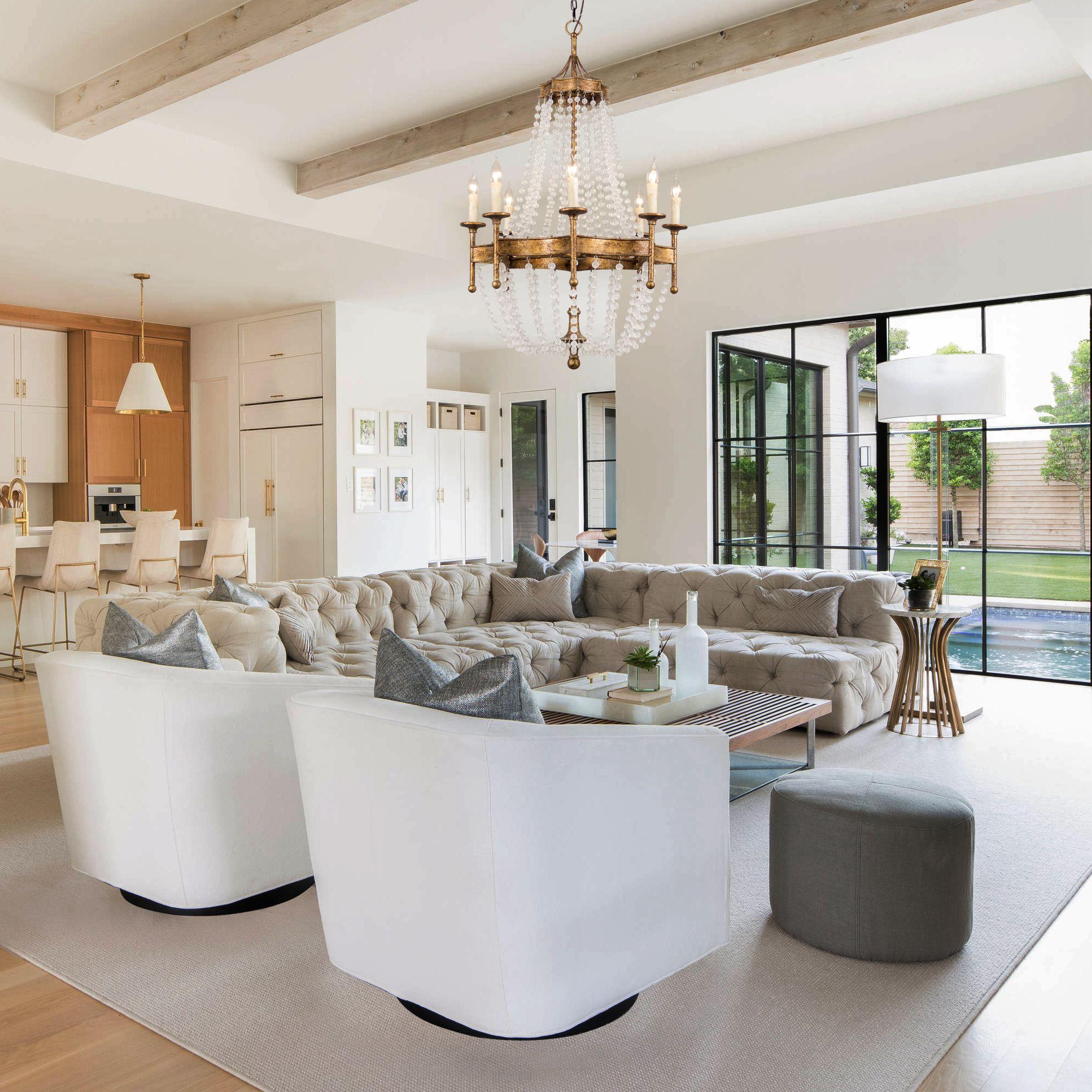 Zavela Postmodern Luxury Bead Crystal Chandelier - Lamp Copper