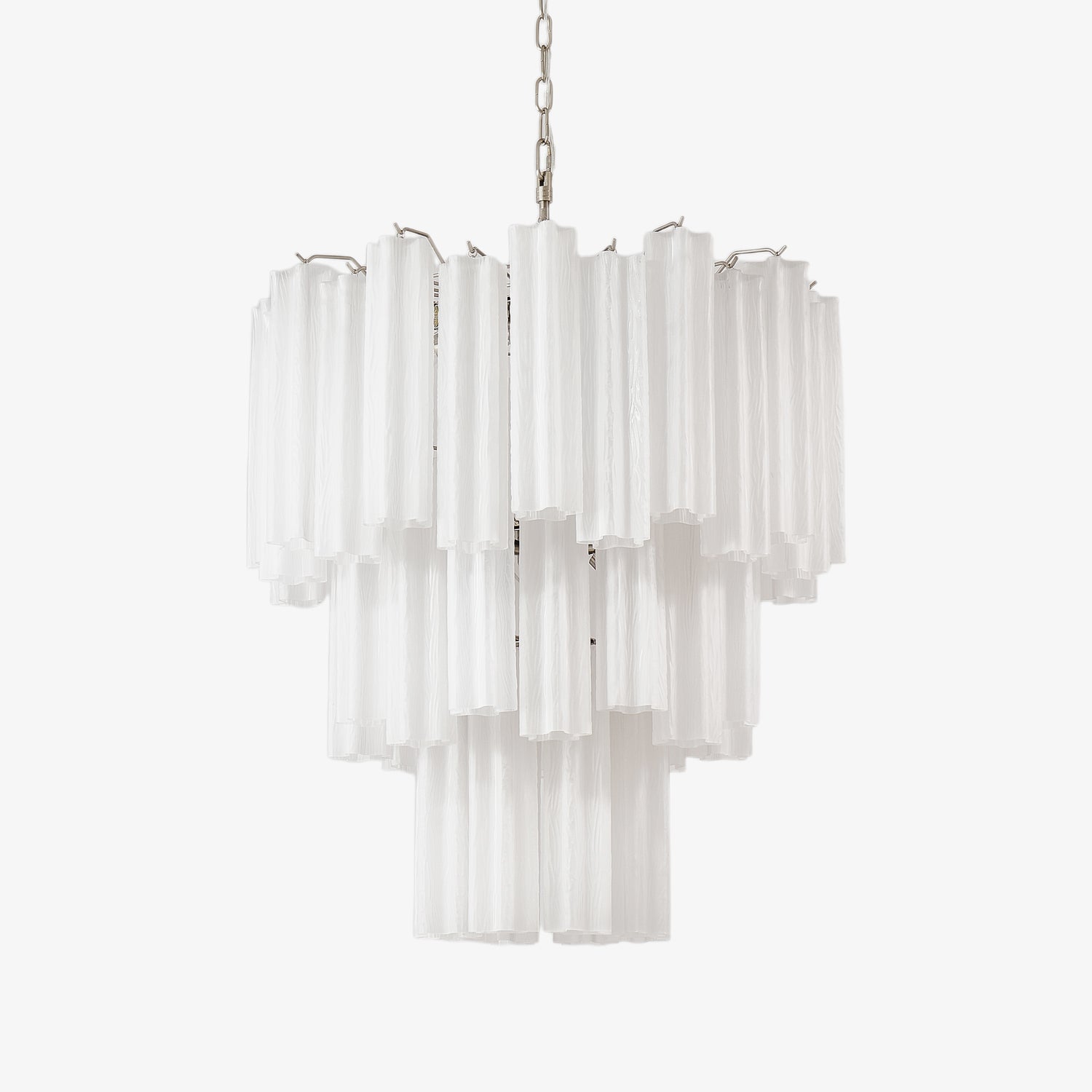 Aurora Chandelier Frosted Glass Tubes Layered Minimalist - Letslighting