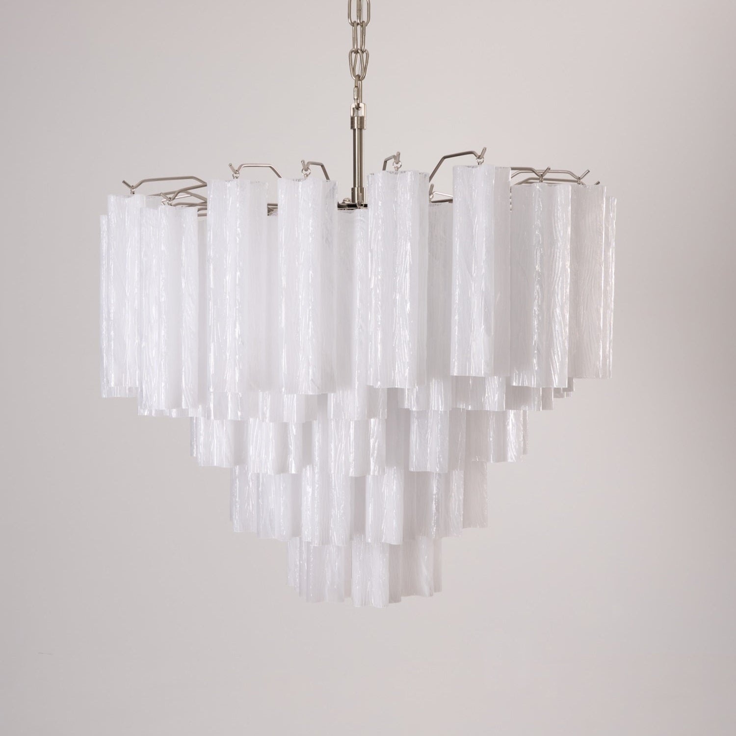Aurora Chandelier Frosted Murano Glass Tiered Cascade - Letslighting
