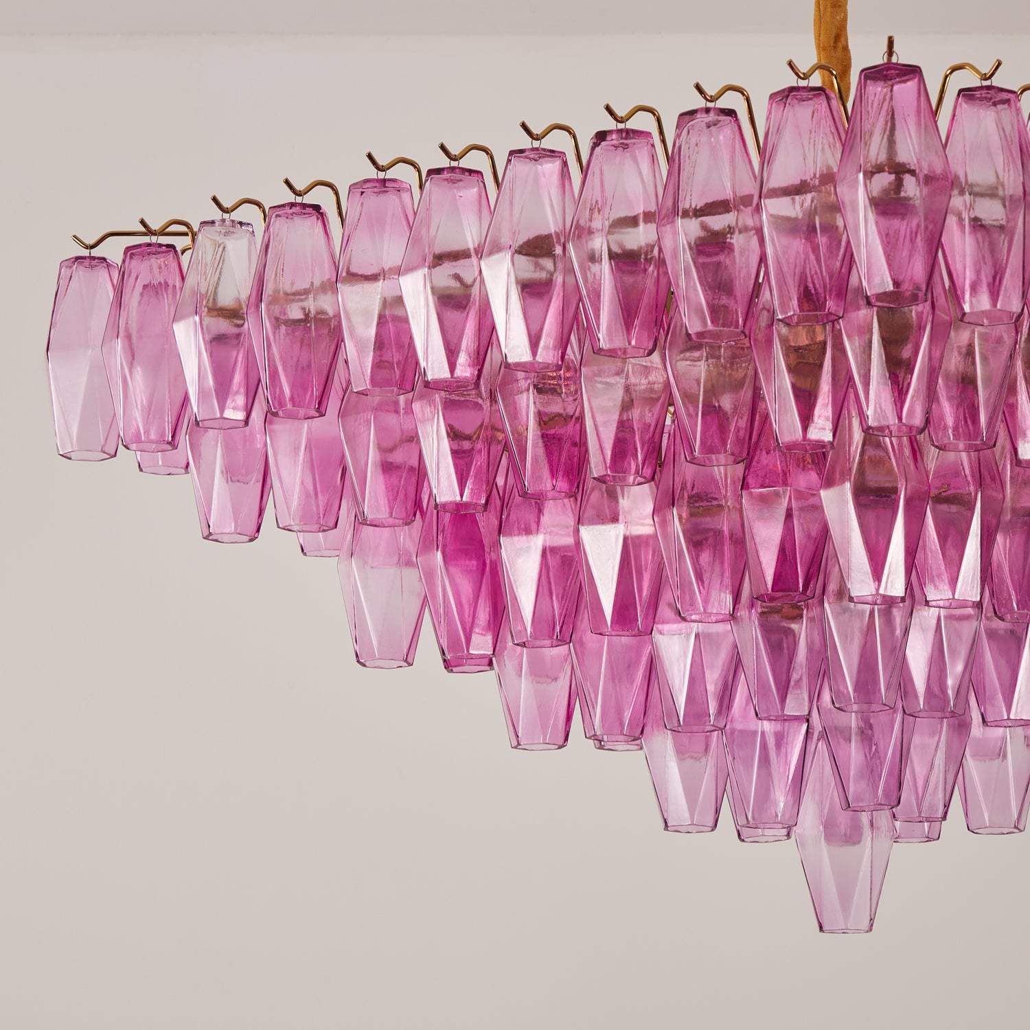 Aurora Chandelier Fuchsia Prism Inverted Pyramid - Letslighting