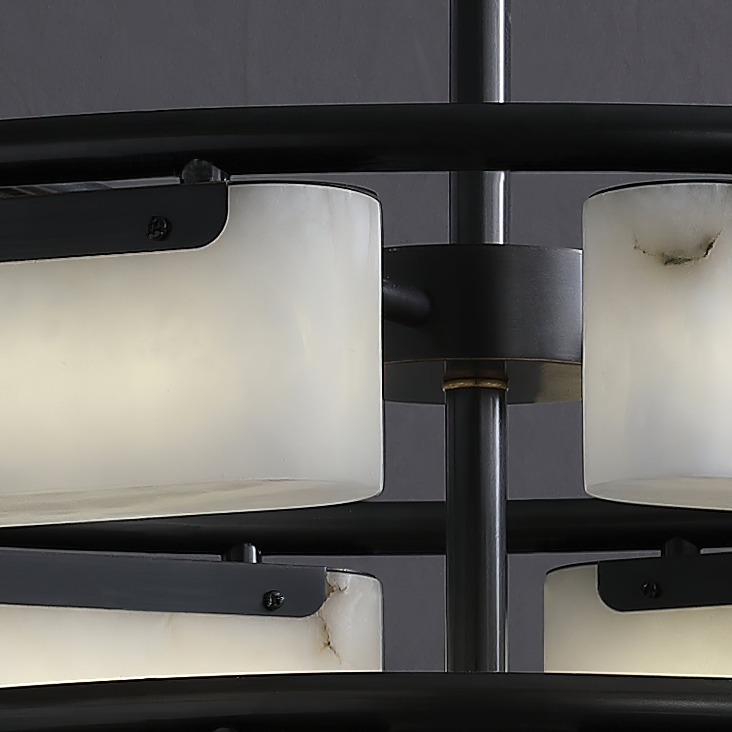 Varaeia Modern Minimalist Brass Alabaster Chandelier - Lamp Copper