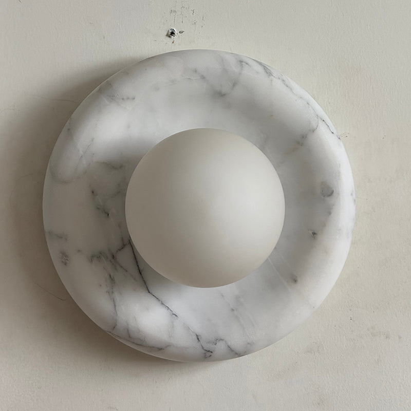 Zoraean Premium Elegance White Marble Sconce Wall Lamp - Lamp Copper
