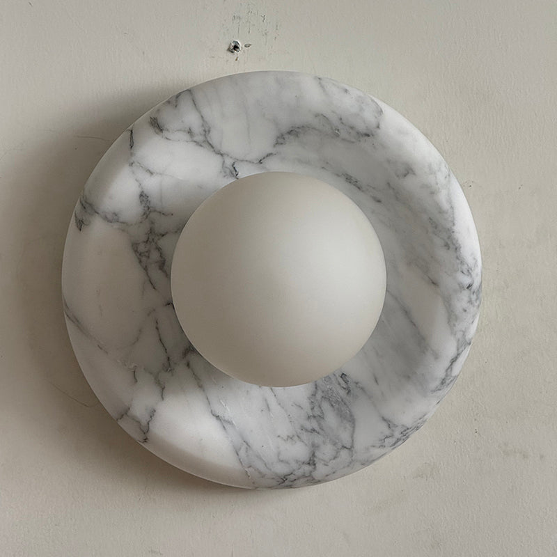 Zoraean Premium Elegance White Marble Sconce Wall Lamp - Lamp Copper