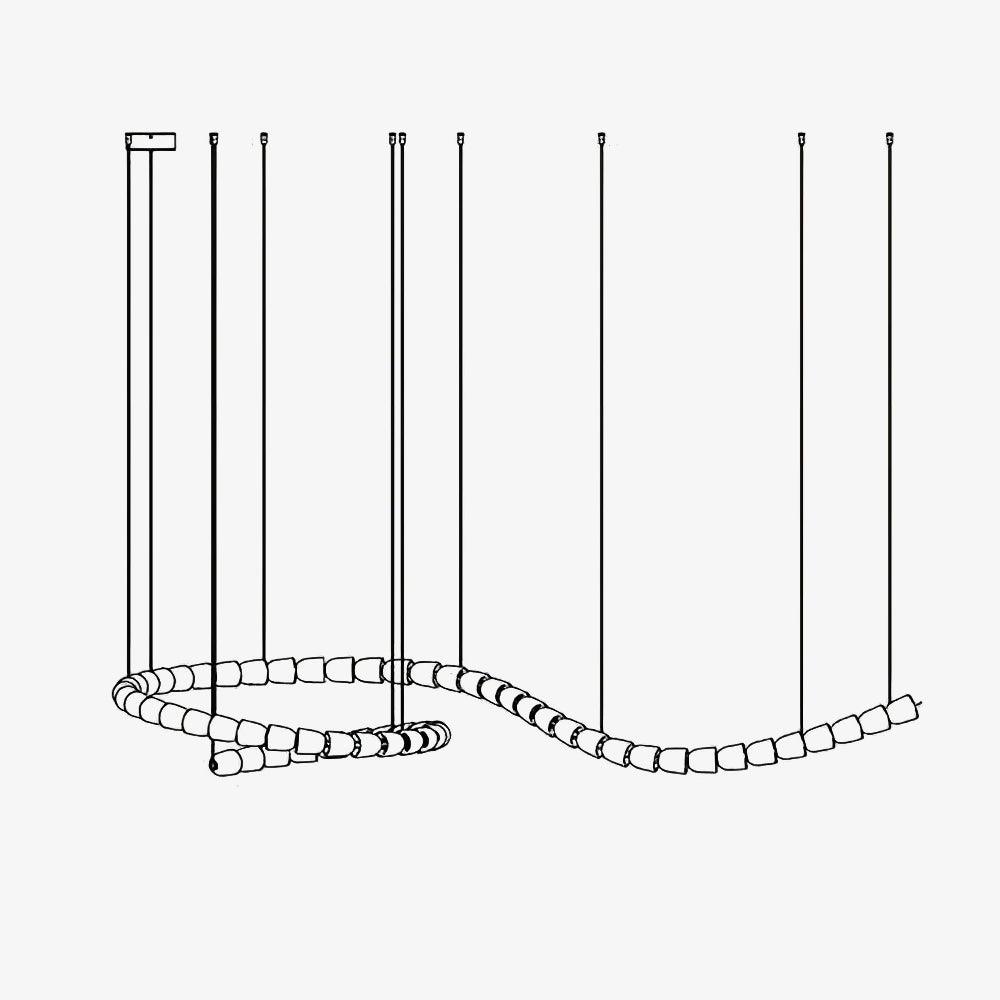 Luminara Crystal Cascade Chandelier - Blowlighting