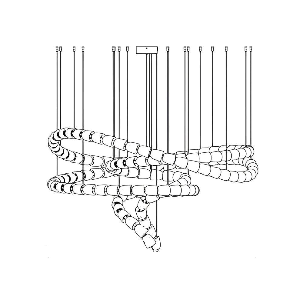Cavenira Art Deco Crystal Chandelier - Blowlighting