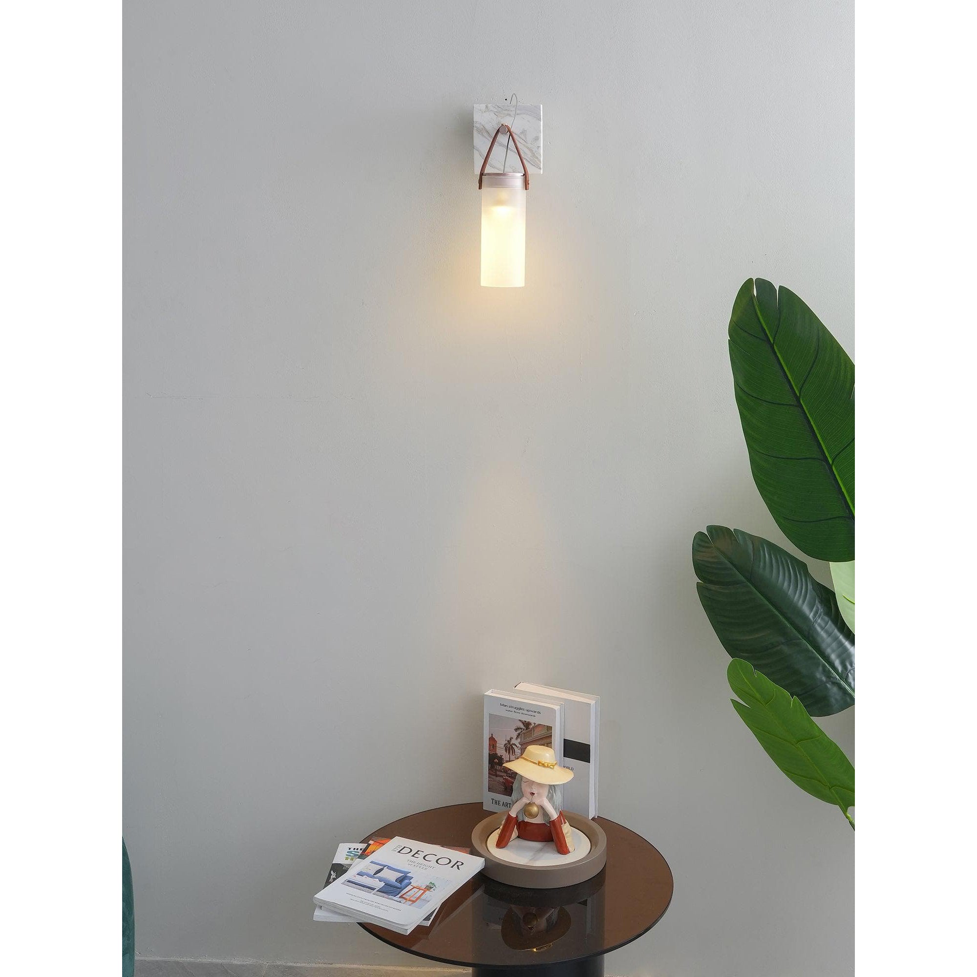 Zerinen Modern Minimalist Marble Glass Wall Lamp - Lamp Copper