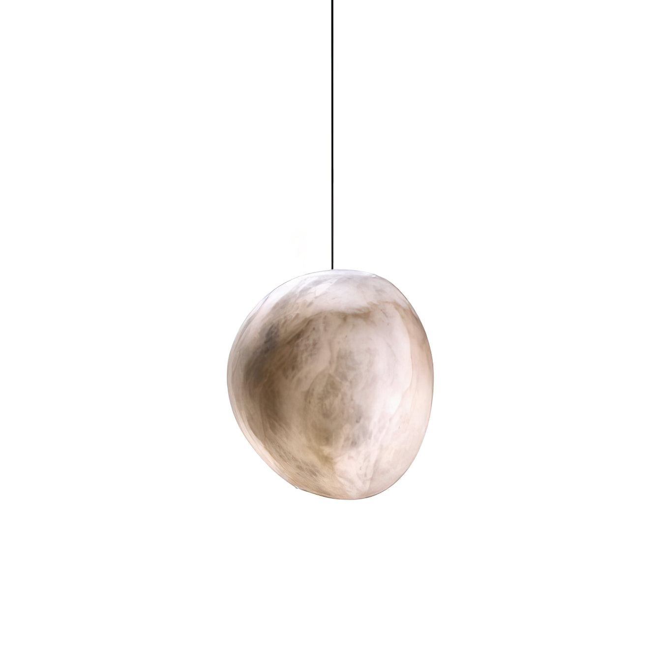 Codoriel Modern Minimalist Brass Alabaster Pendant Light - Lamp Copper