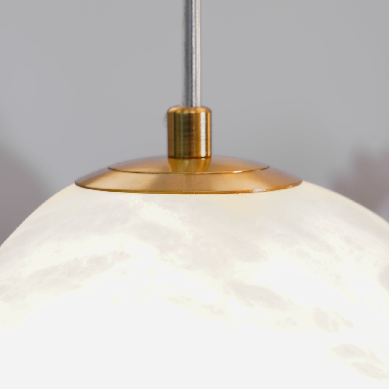 Codoriel Modern Minimalist Brass Alabaster Pendant Light - Lamp Copper