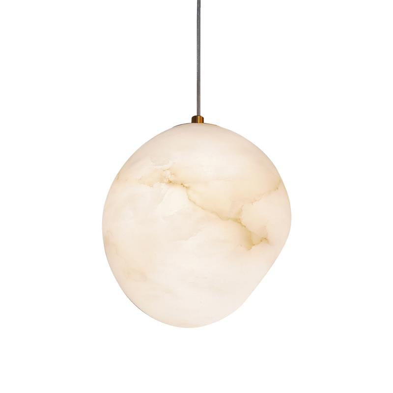 Codoriel Modern Minimalist Brass Alabaster Pendant Light - Lamp Copper