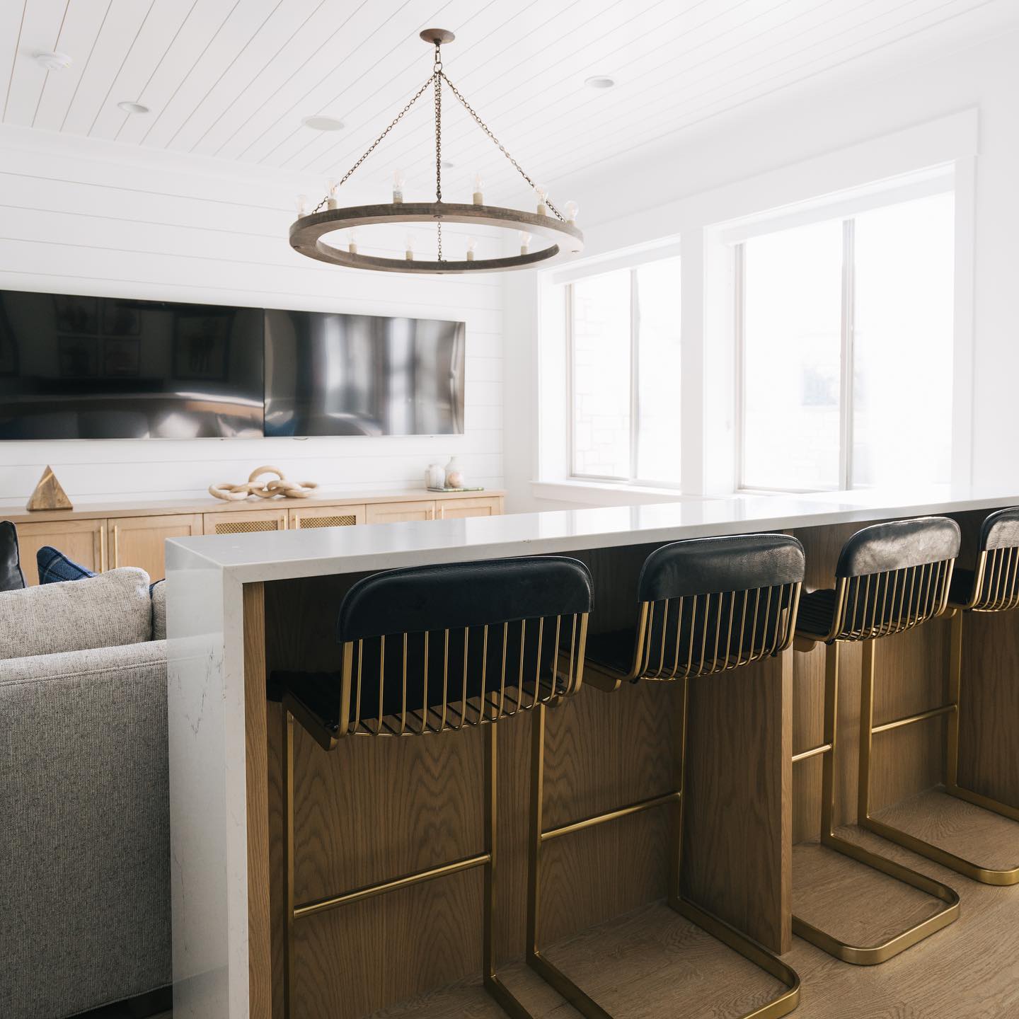 Armirila Vintage Industrial Wood Chandelier - Lamp Copper