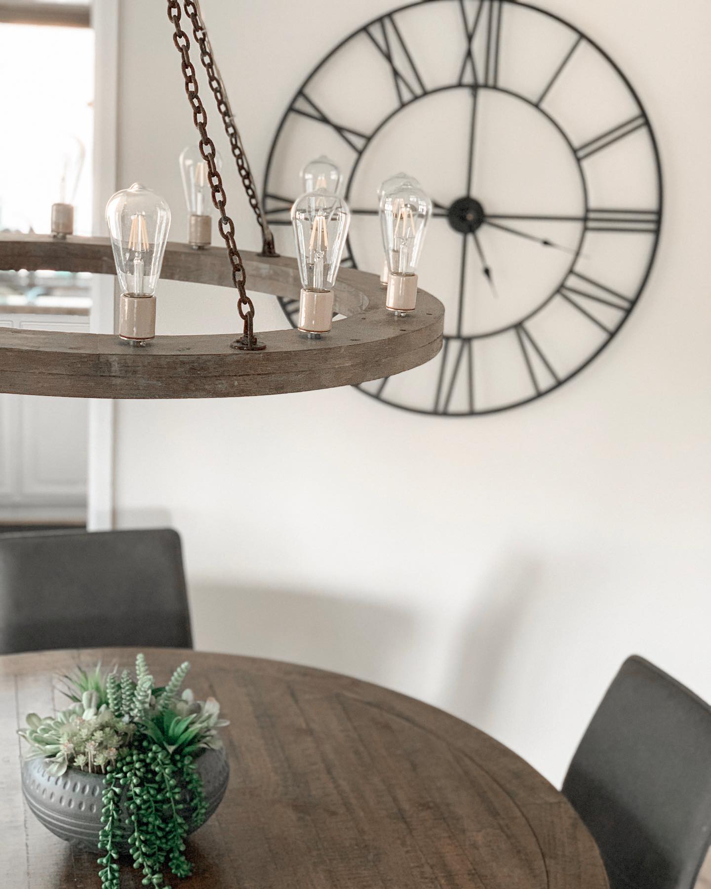 Armirila Vintage Industrial Wood Chandelier - Lamp Copper