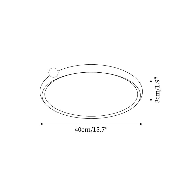 Geos Ceiling Light Wood Tone Circular LED - Letslighting