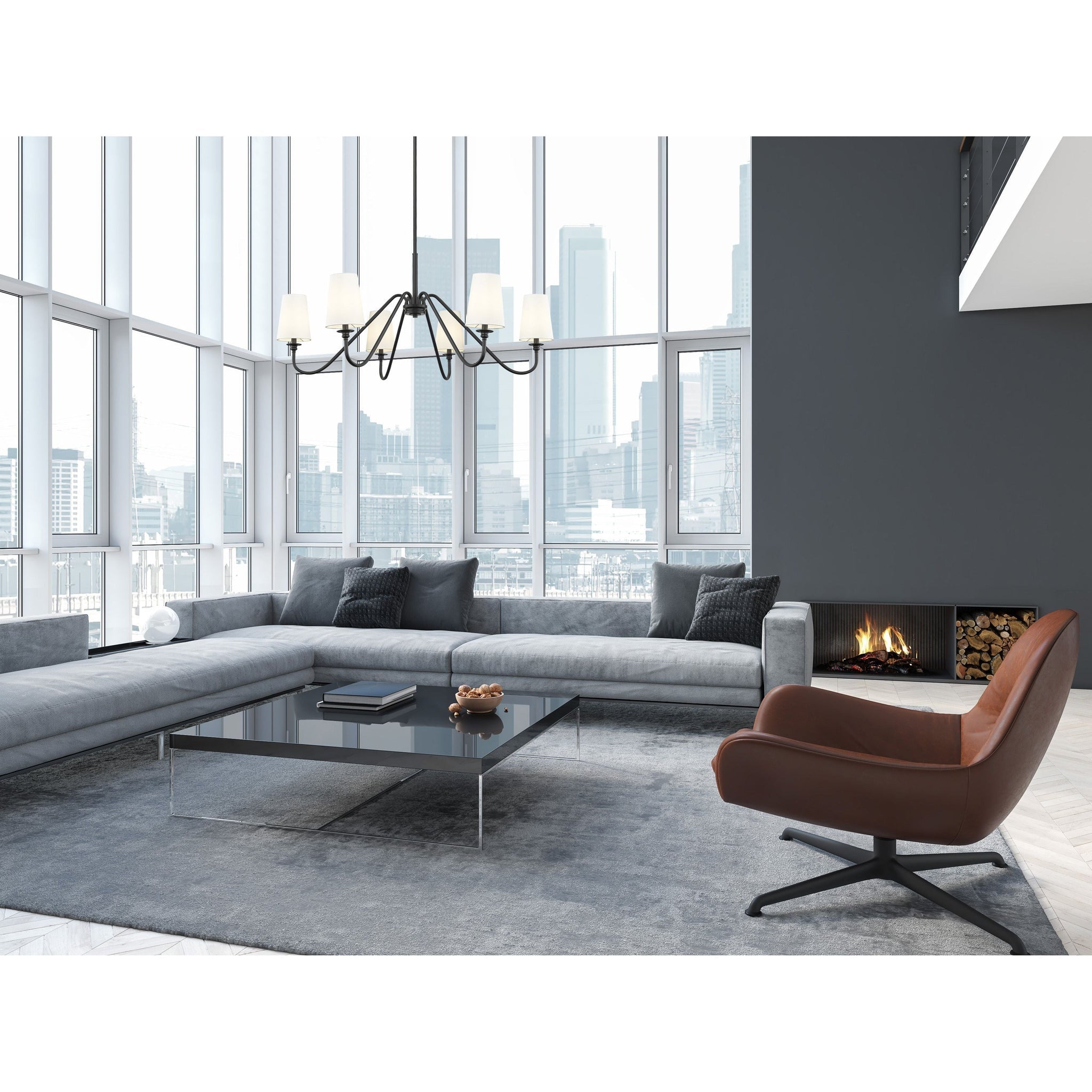 Vavenus Vintage Industrial Brass Fabric Chandelier - Lamp Copper