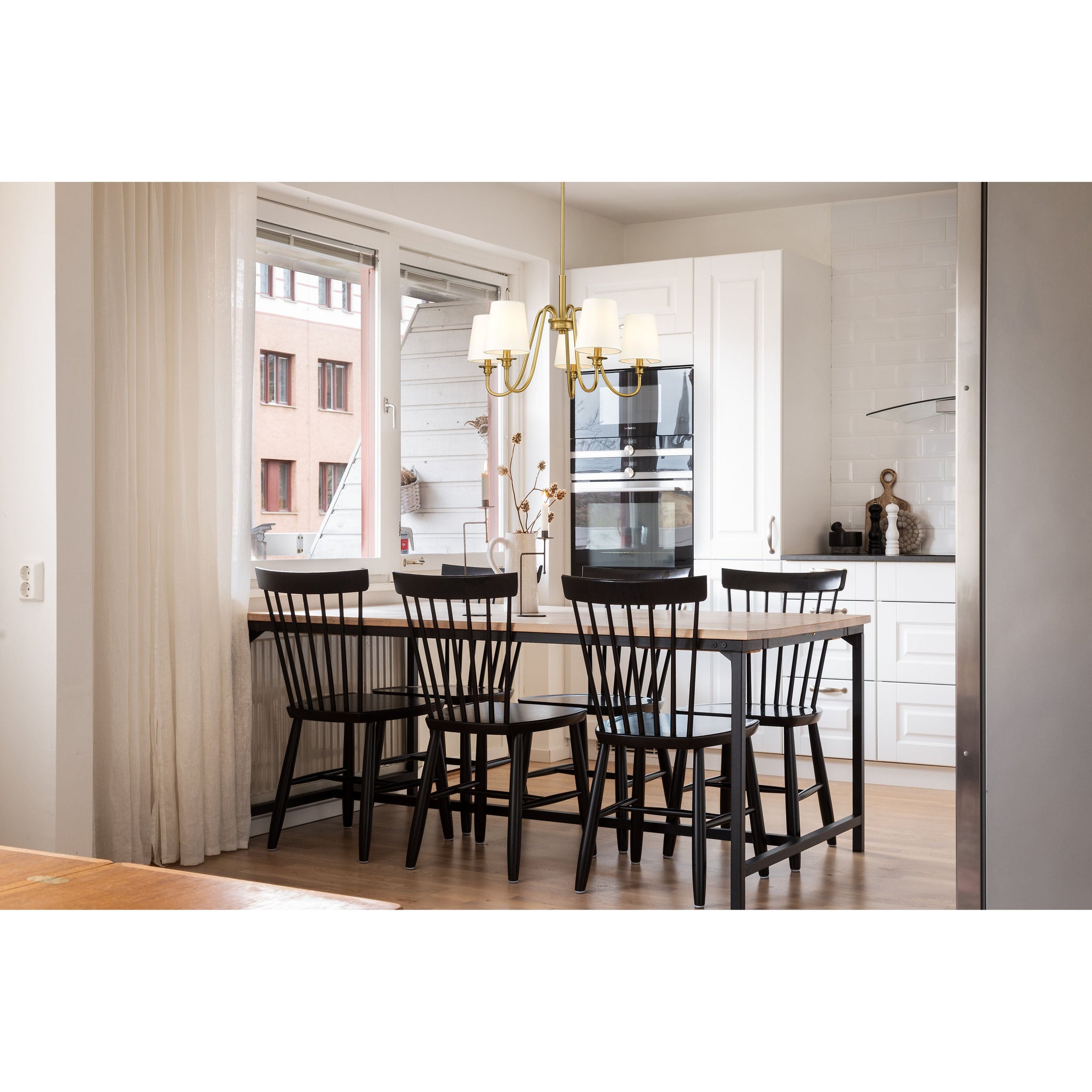 Vavenus Vintage Industrial Brass Fabric Chandelier - Lamp Copper