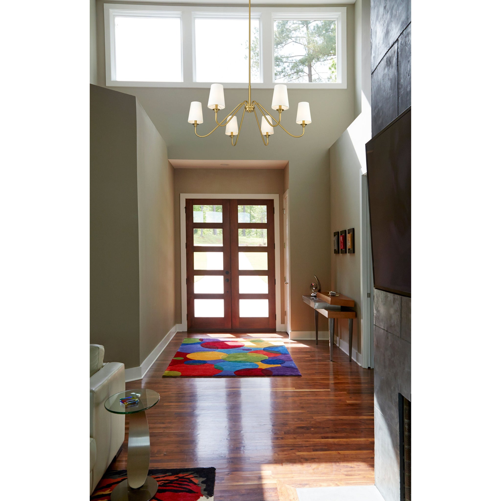 Vavenus Vintage Industrial Brass Fabric Chandelier - Lamp Copper