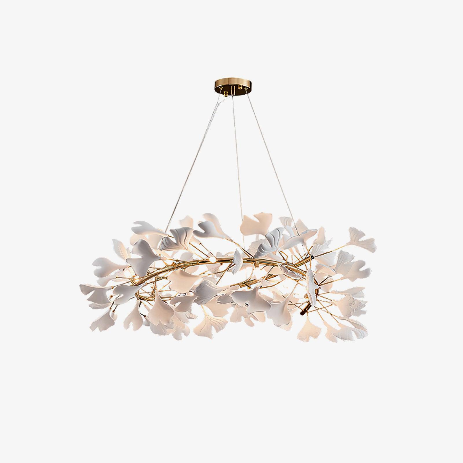 Olivia Suspension de Luxe Moderne à LED, Métal/Céramique, Or, Salon/Salle à Manger