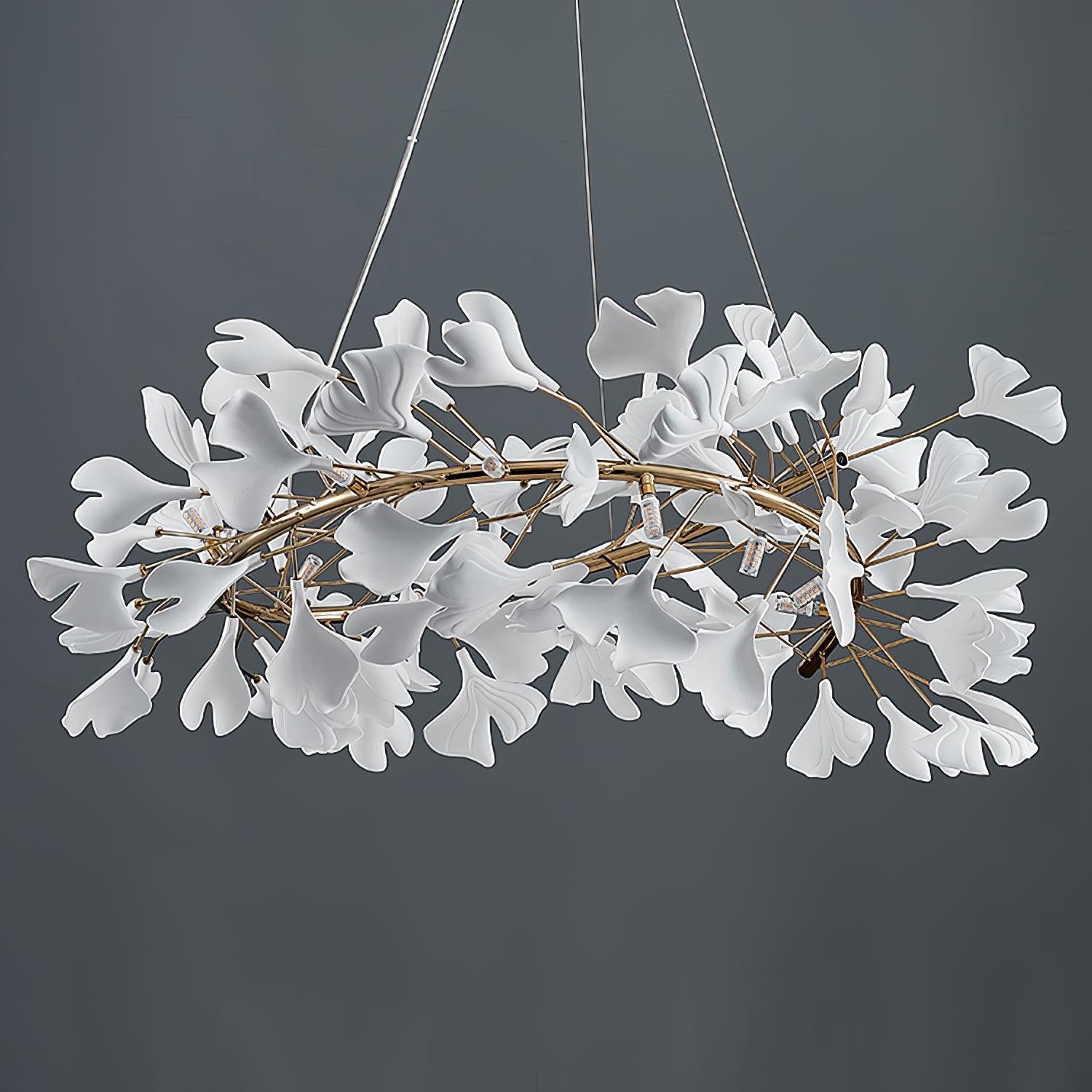 Olivia Suspension de Luxe Moderne à LED, Métal/Céramique, Or, Salon/Salle à Manger