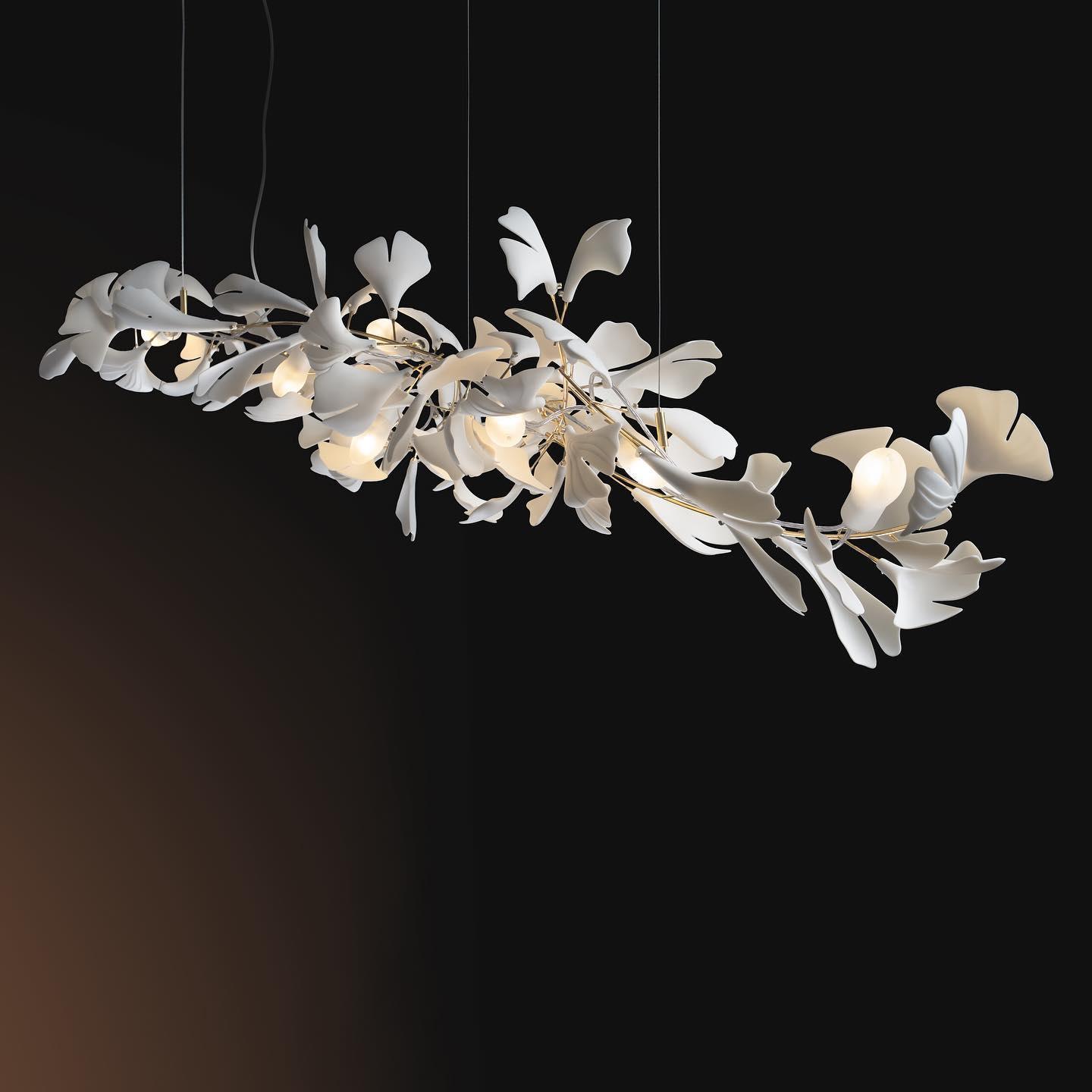 Gingko Chandelier A Style Leaf Branch Shape Modern Dining Room - Letslighting