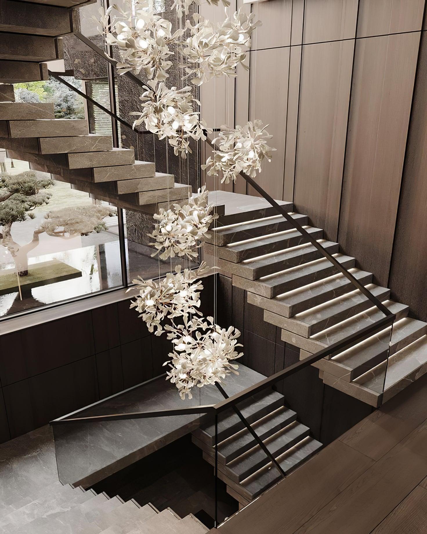 Gingko Chandelier F Style Nature-Inspired Elegance - Letslighting