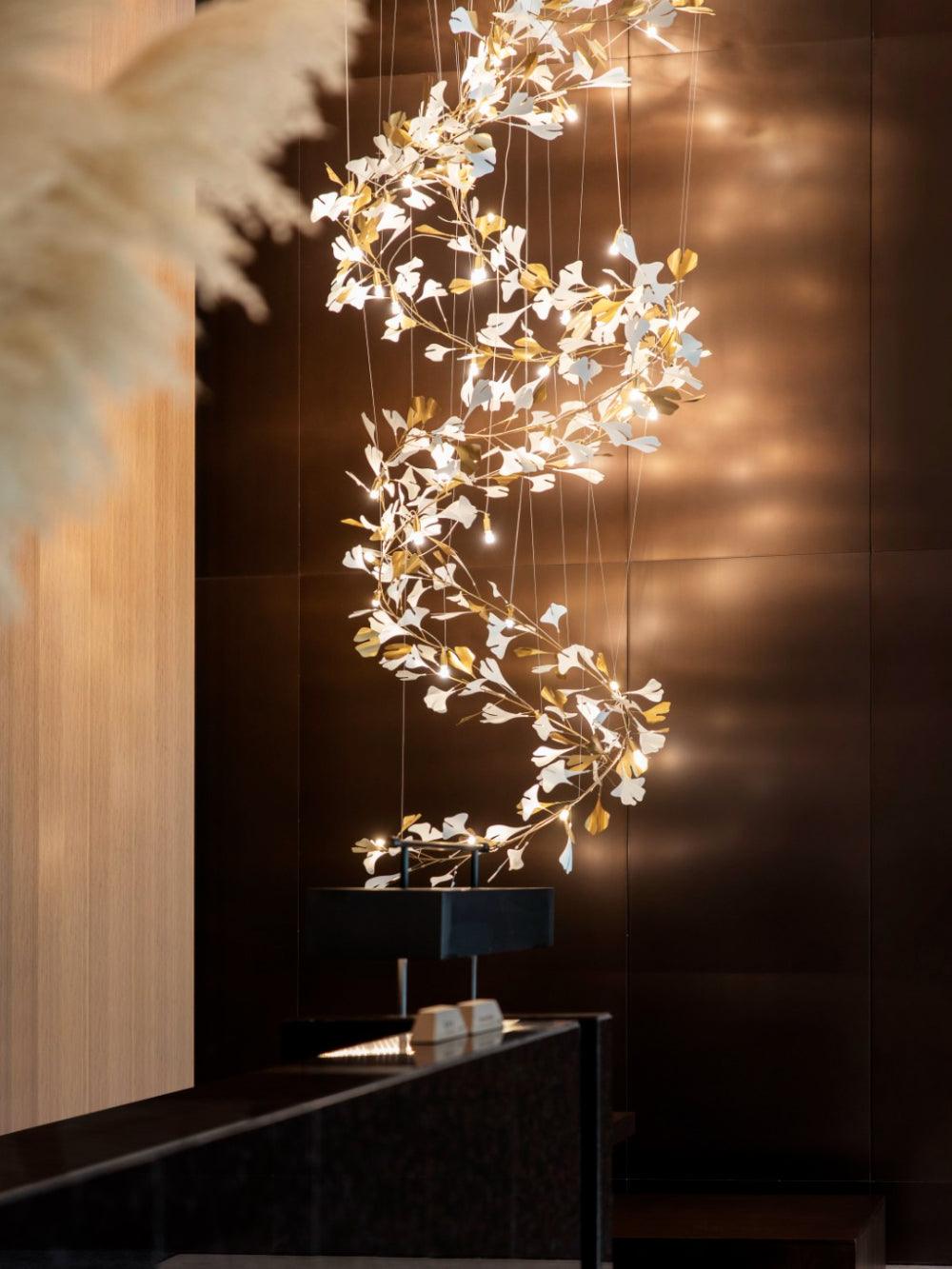 Gingko Chandelier F Style Nature-Inspired Elegance - Letslighting