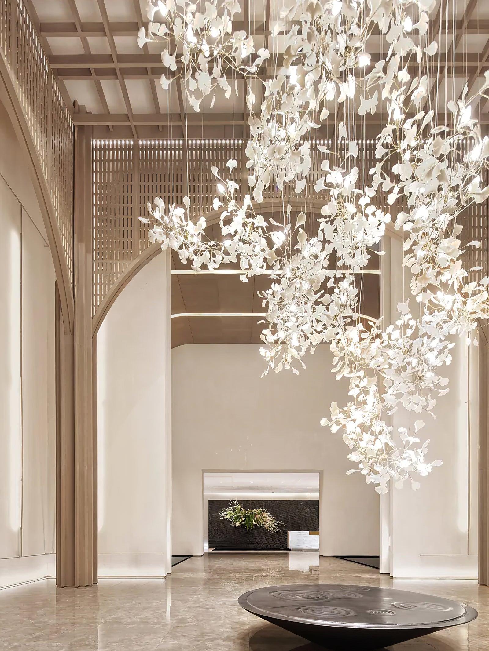 Gingko Chandelier F Style Nature-Inspired Elegance - Letslighting